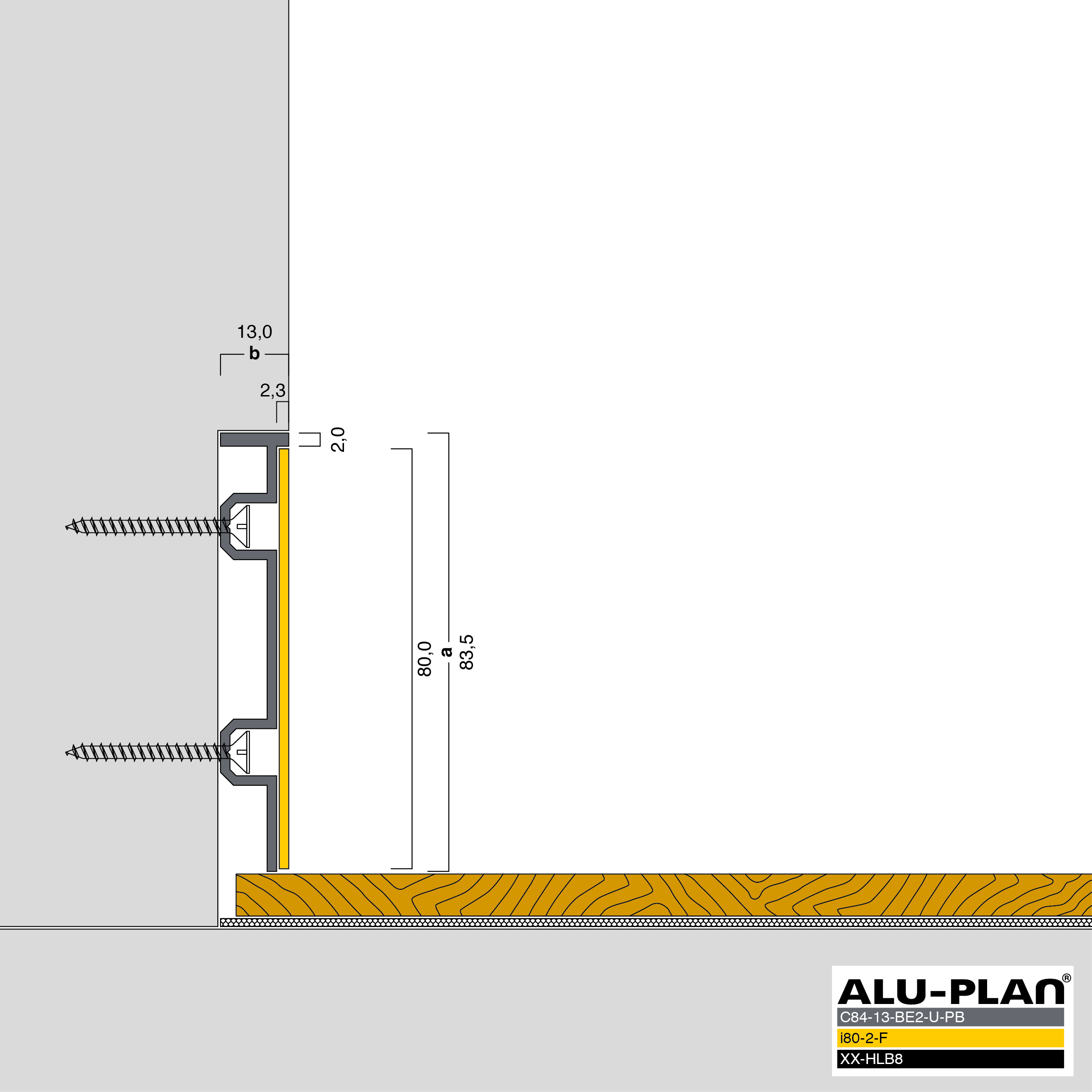 ALU-PLAN® Installation :: C84-13-BE2-U-PB-i80-2-F-XX-HLB8