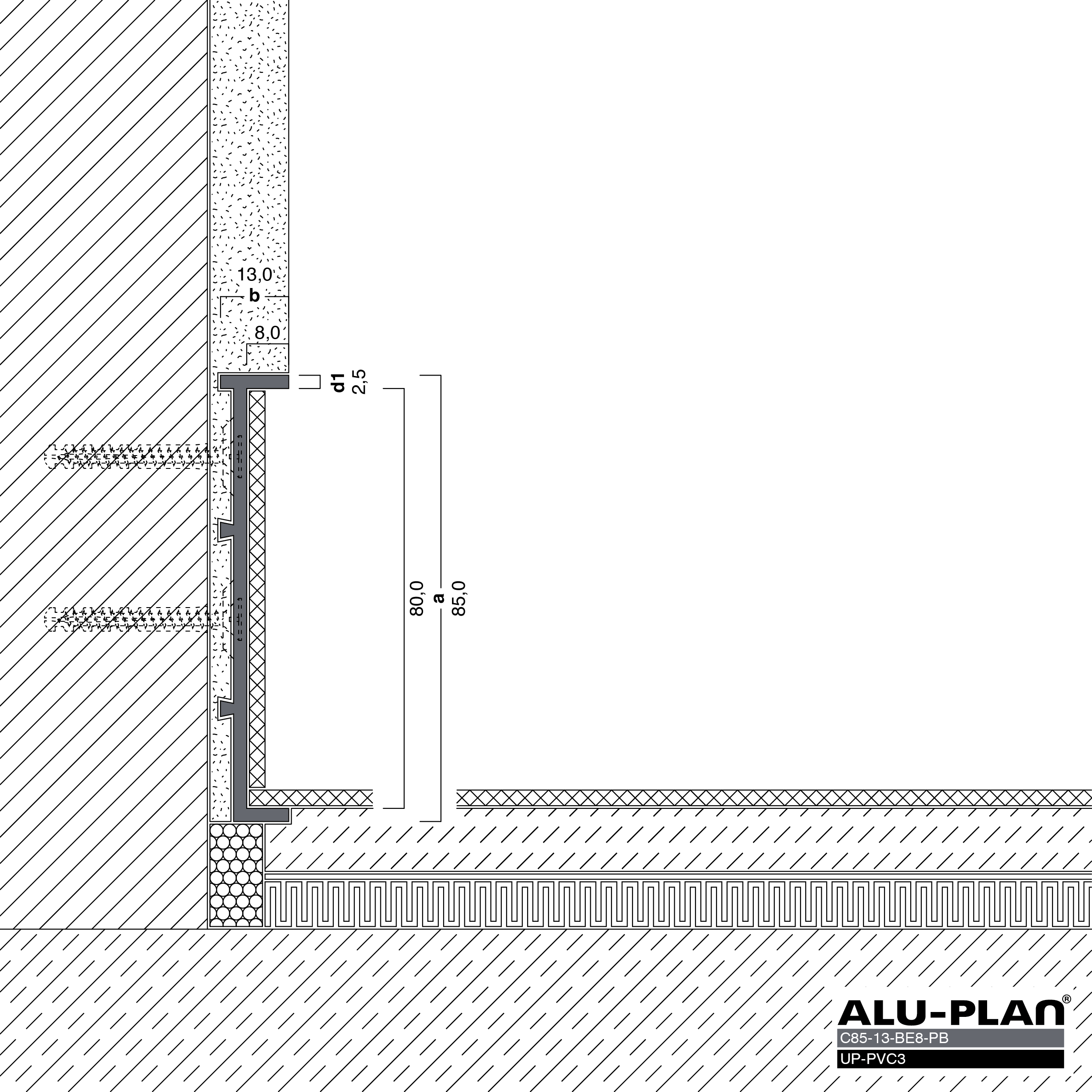 ALU-PLAN® Installation :: C85-13-BE8-PB-UP-PVC3