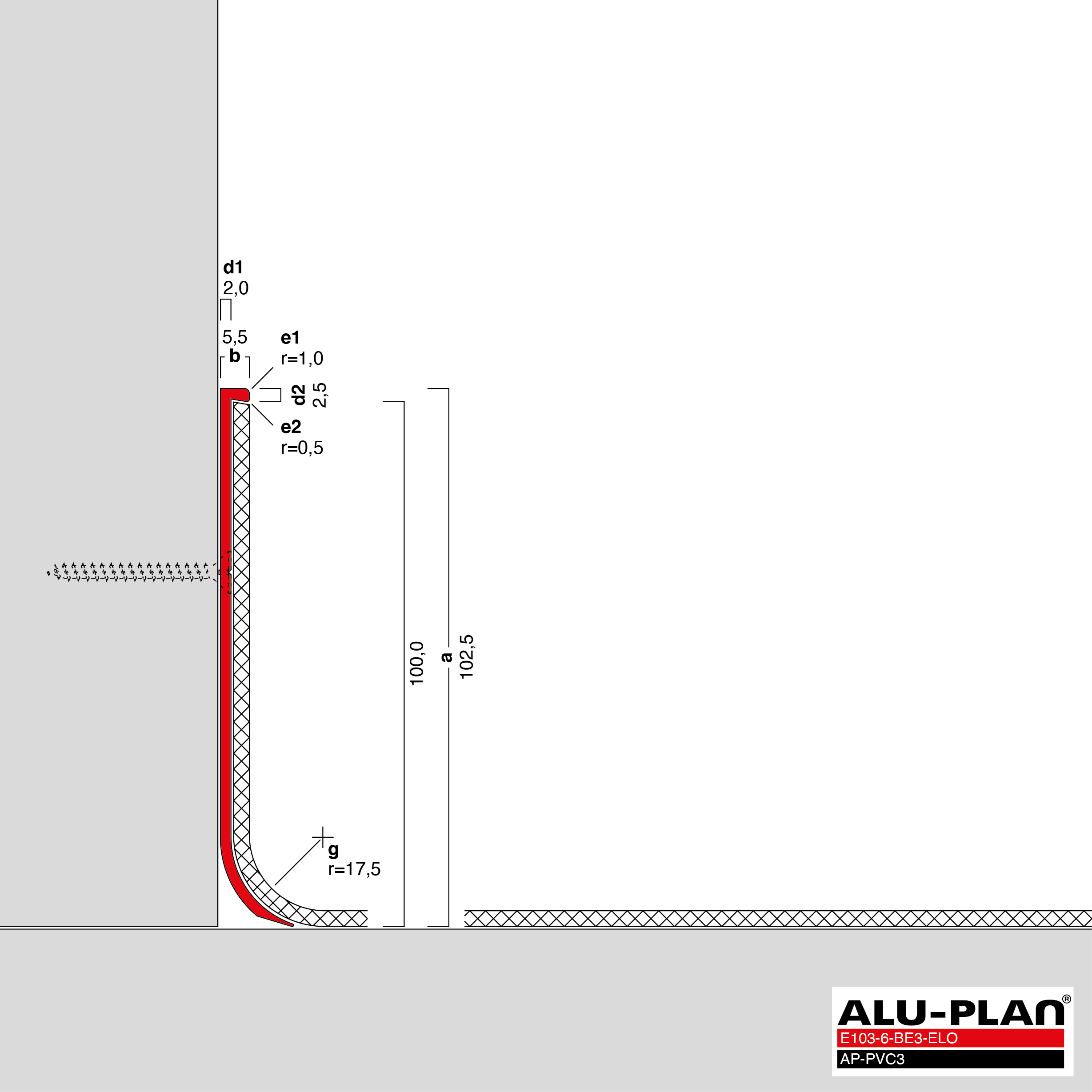 ALU-PLAN® Installation :: E103-6-BE3-ELO-AP-PVC3