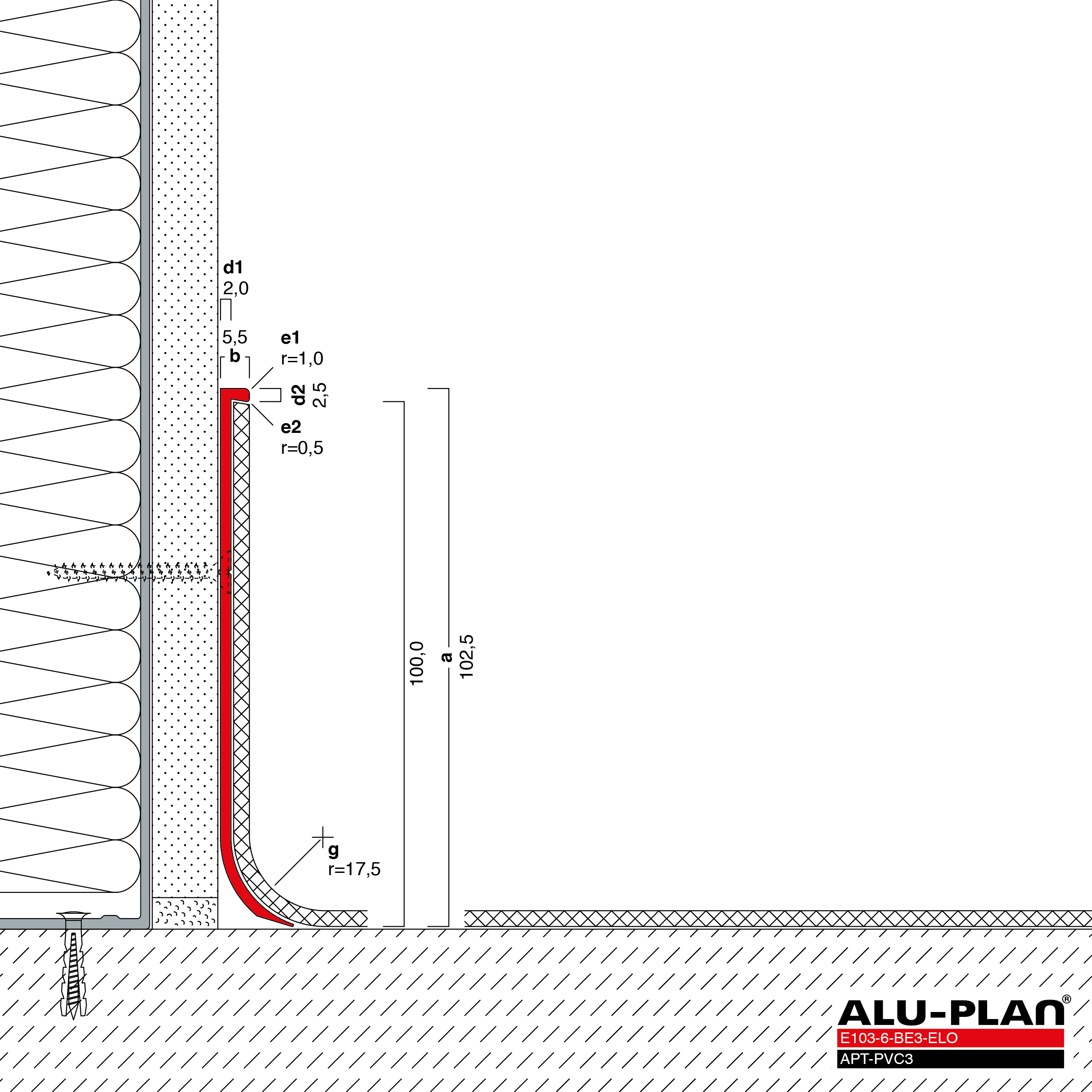 ALU-PLAN® Installation :: E103-6-BE3-ELO-APT-PVC3