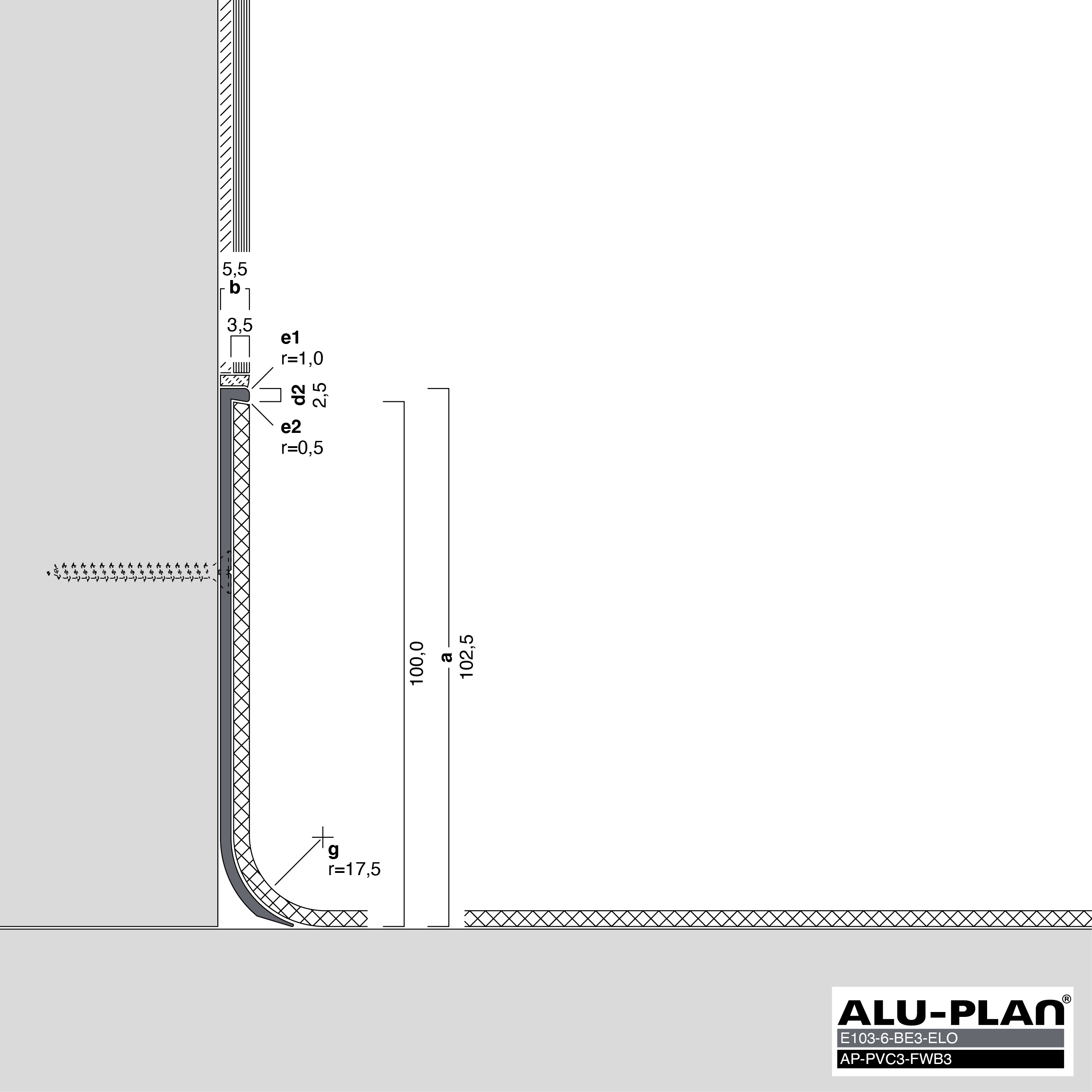 ALU-PLAN® Installation :: E103-6-BE3-PB-AP-PVC3-FWB3