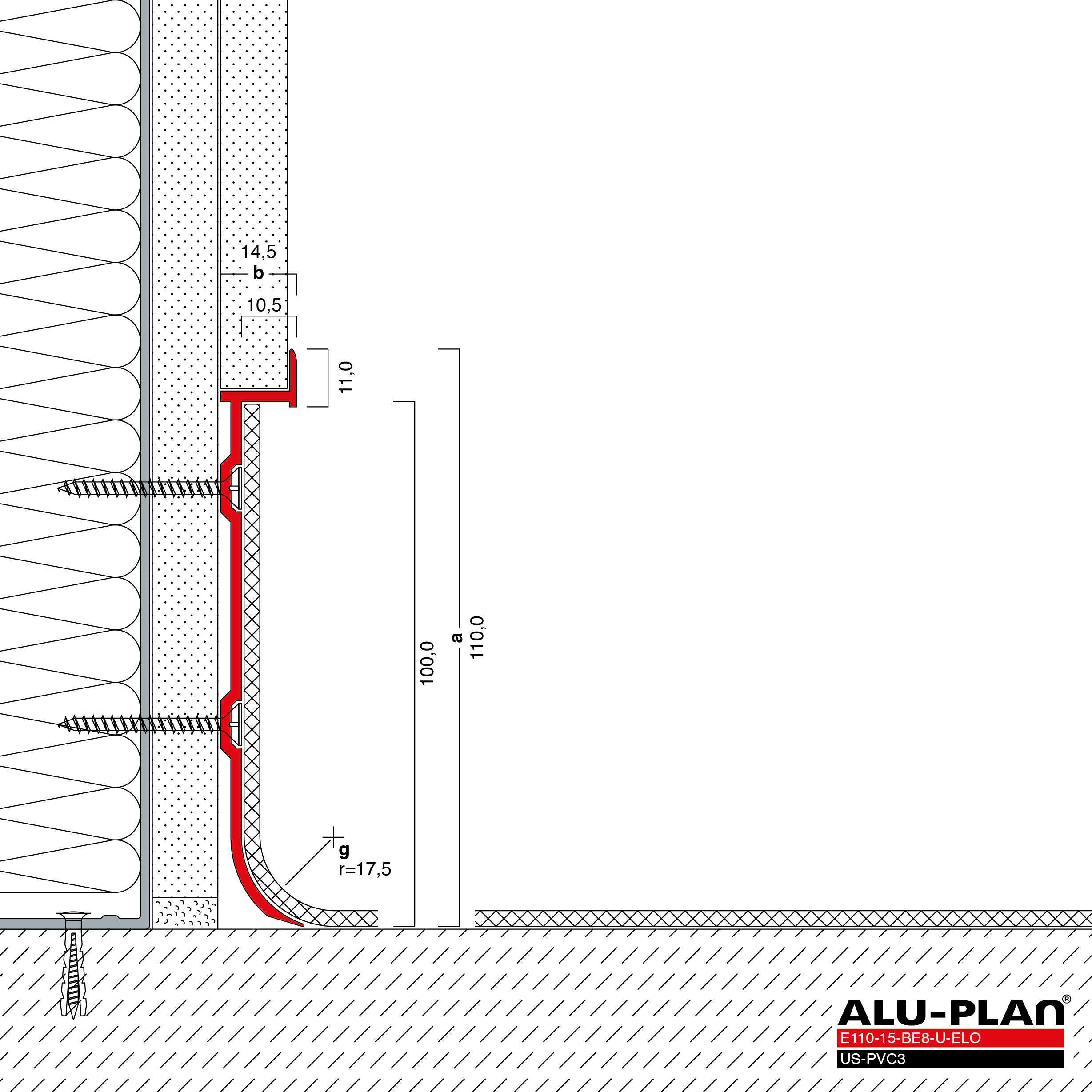 ALU-PLAN® Installation :: E110-15-BE8-U-ELO-US-PVC3