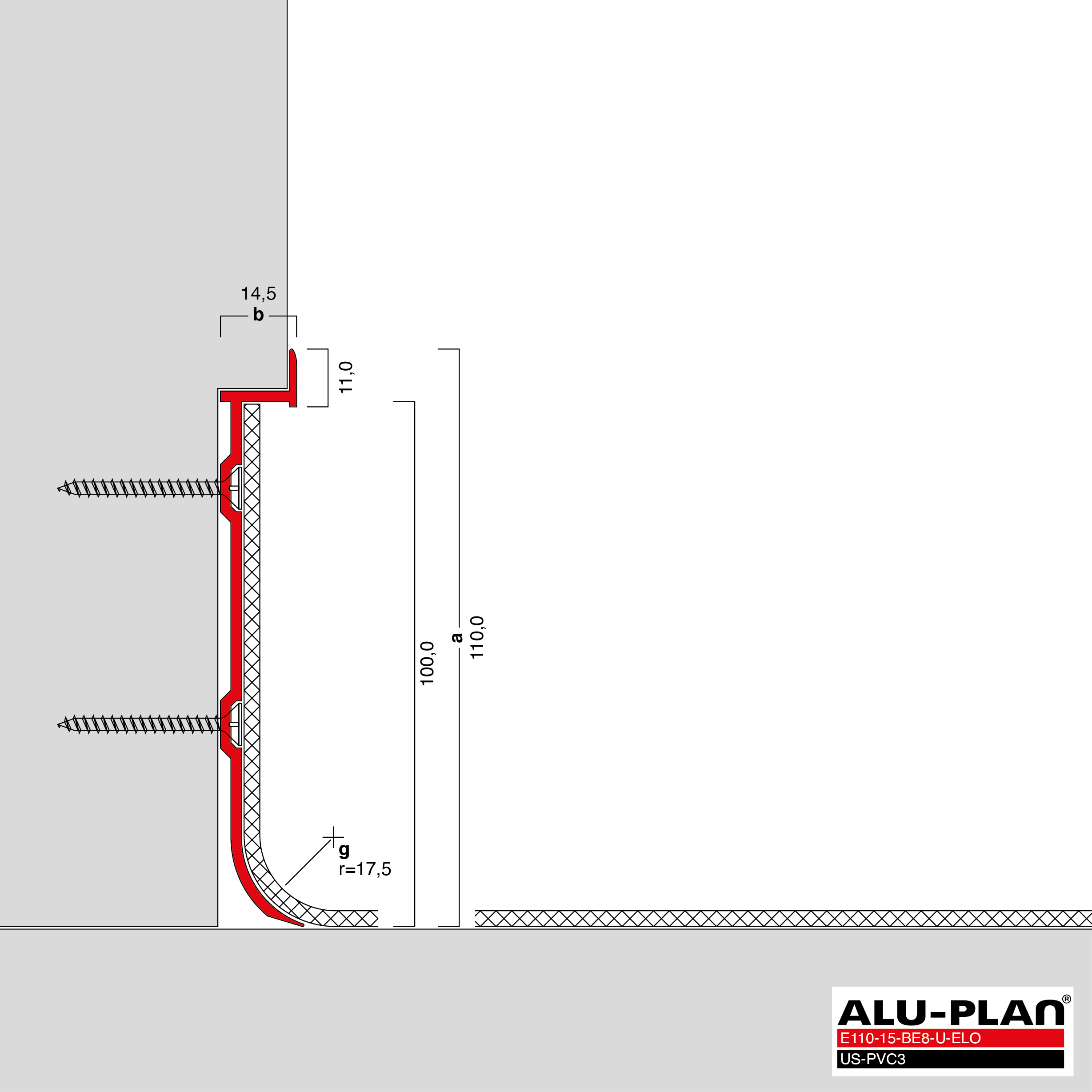 ALU-PLAN® Installation :: E110-15-BE8-U-ELO-XX-PVC3