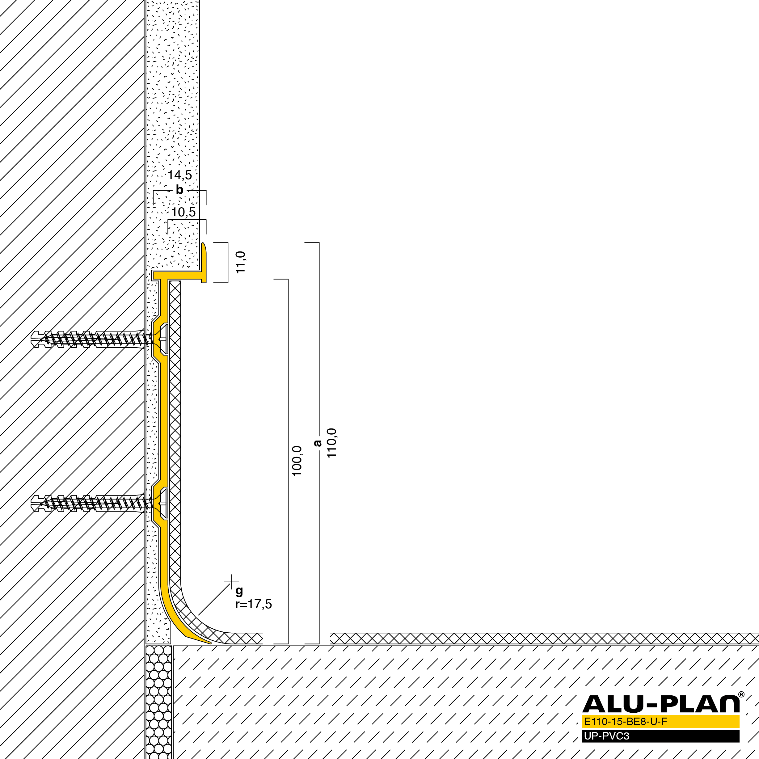 ALU-PLAN® Installation :: E110-15-BE8-U-F-UP-PVC3