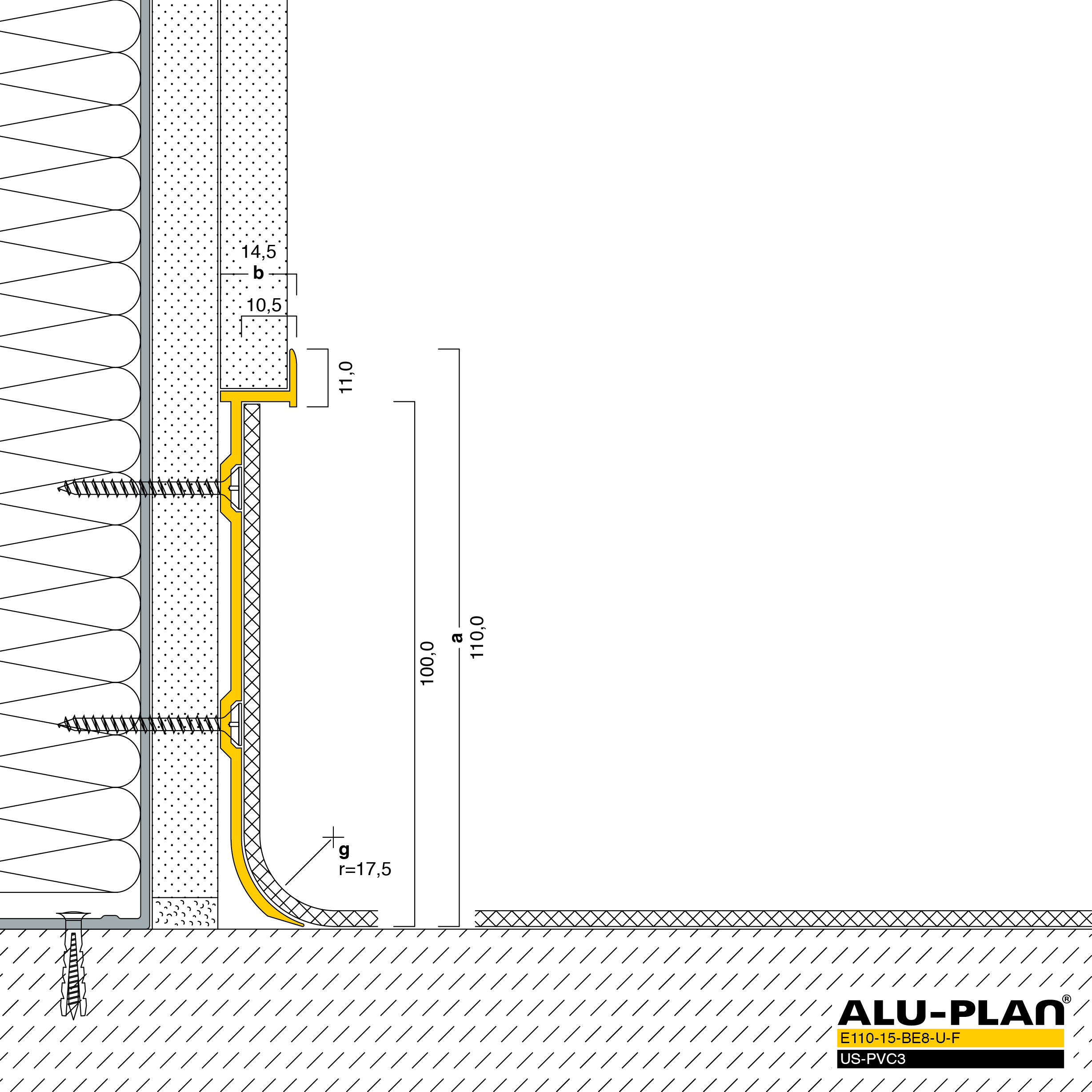 ALU-PLAN® Installation :: E110-15-BE8-U-F-US-PVC3