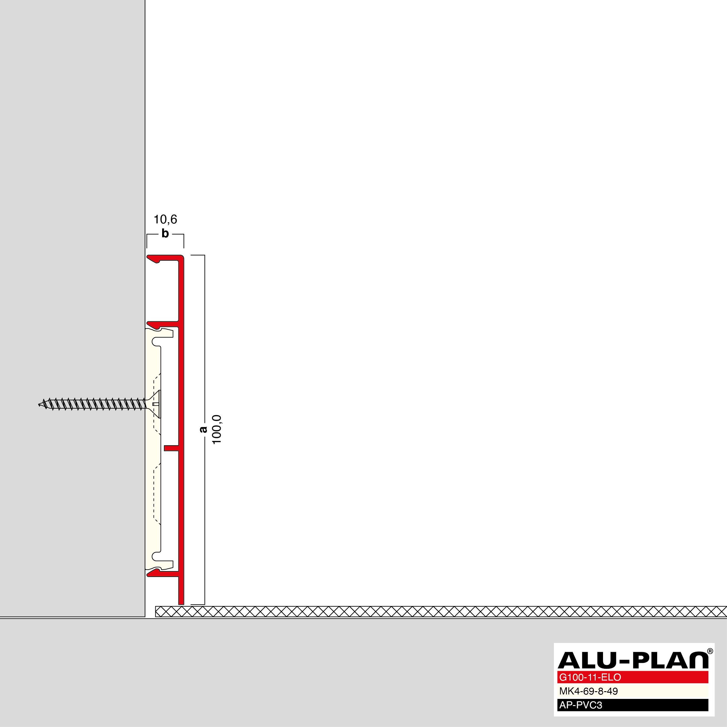 ALU-PLAN® Installation :: G100-11-ELO-AP-PVC3