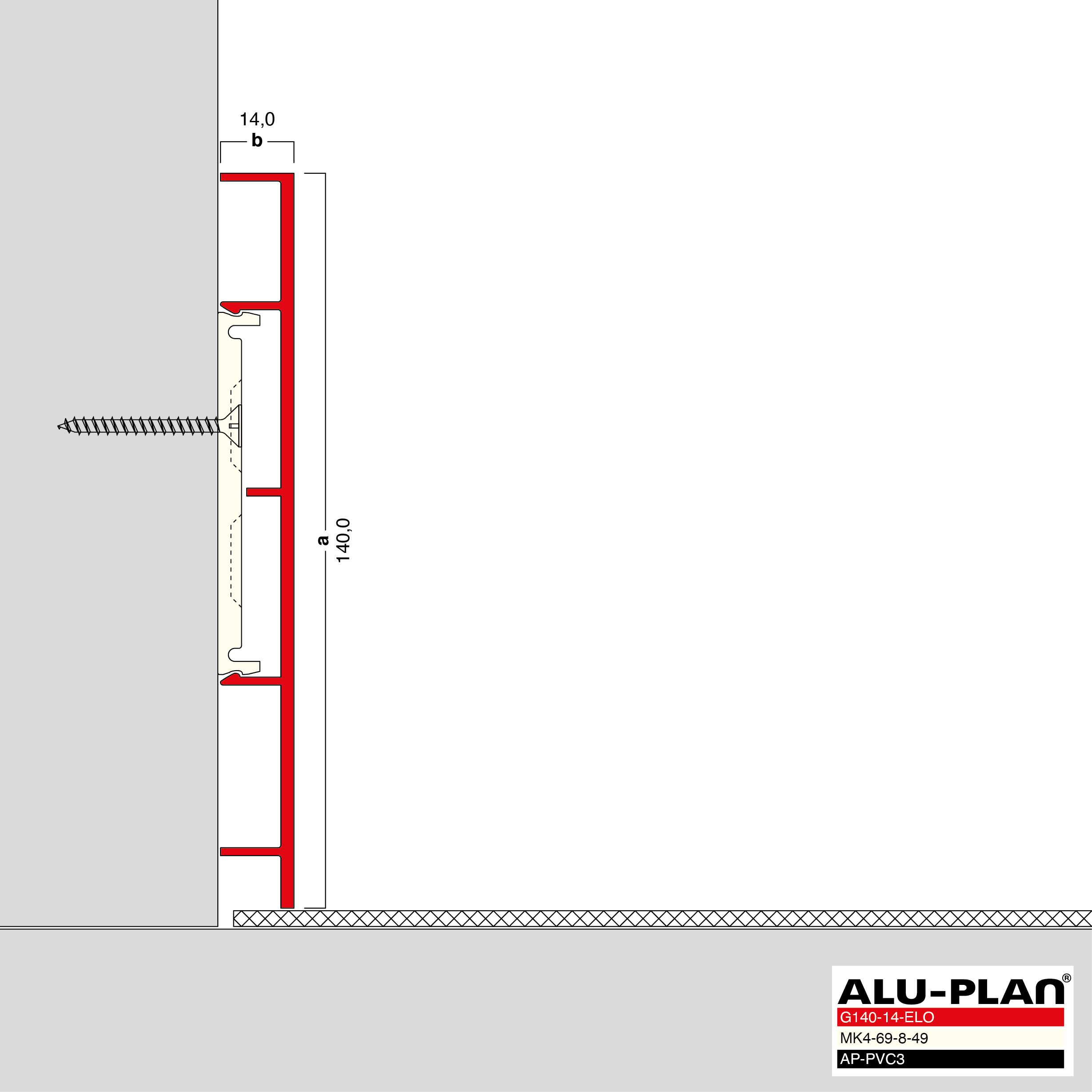 ALU-PLAN® Installation :: G140-14-ELO-AP-PVC3