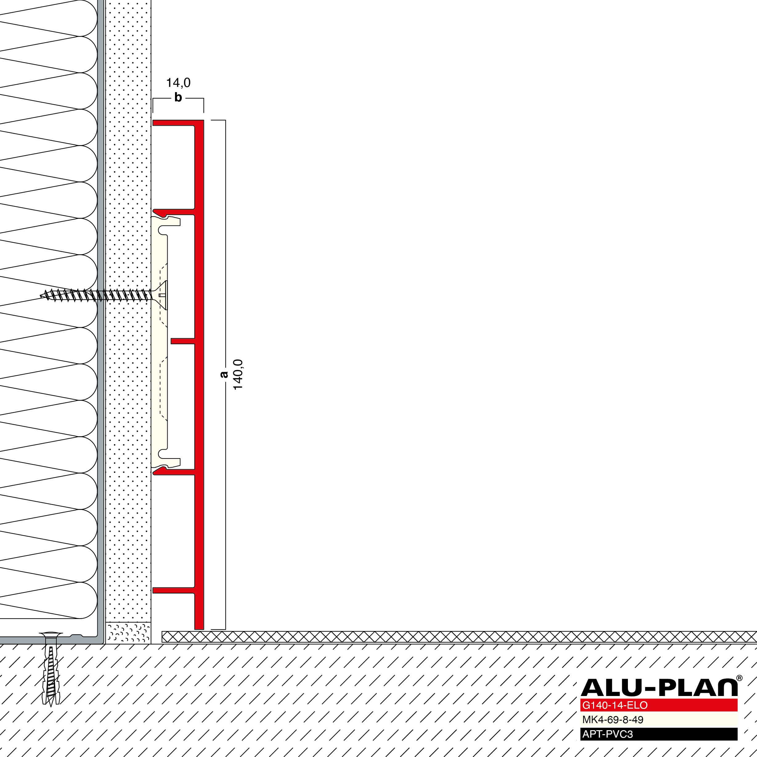 ALU-PLAN® Installation :: G140-14-ELO-APT-PVC3