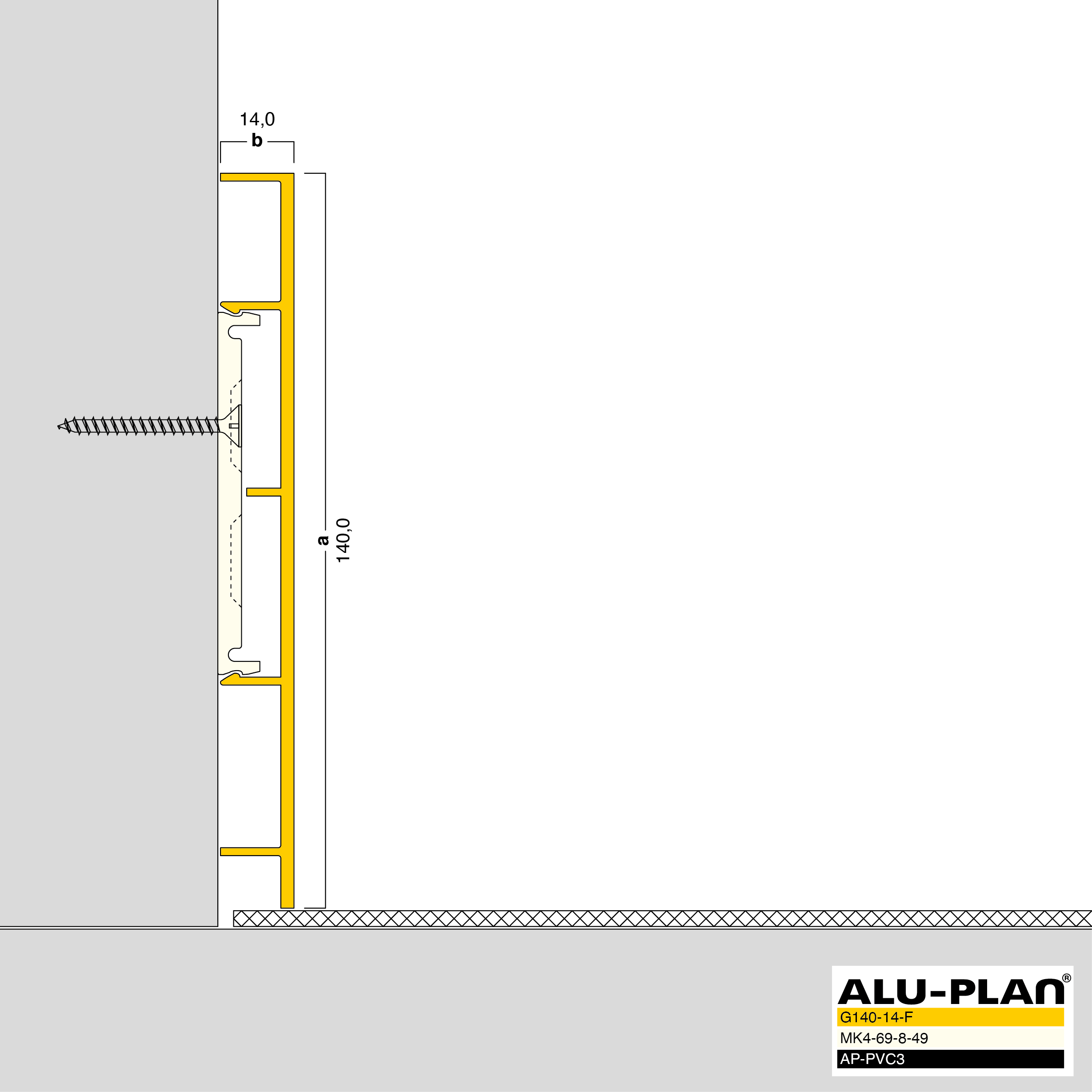 ALU-PLAN® Installation :: G140-14-F-AP-PVC3