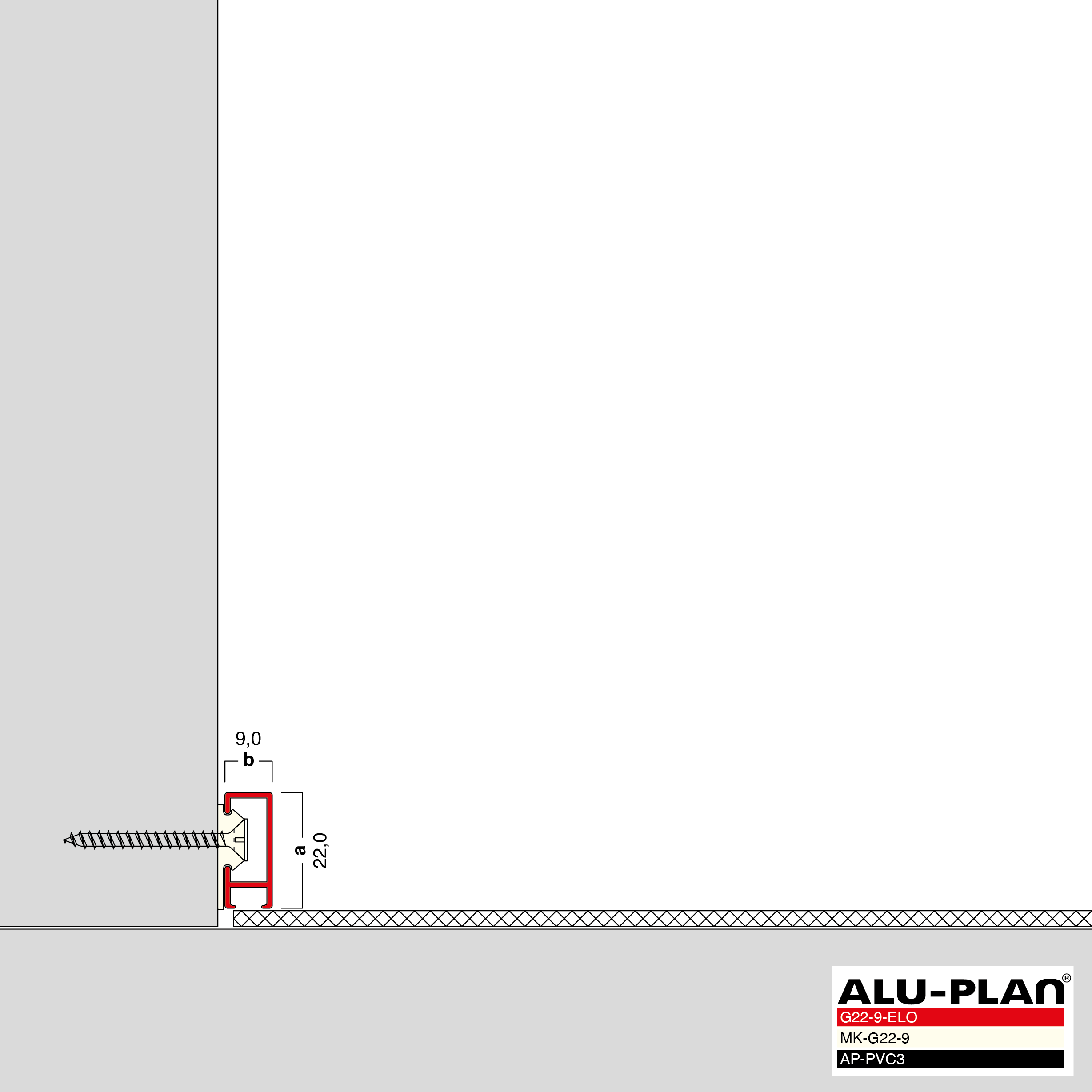 ALU-PLAN® Installation :: G22-9-ELO-AP-PVC3