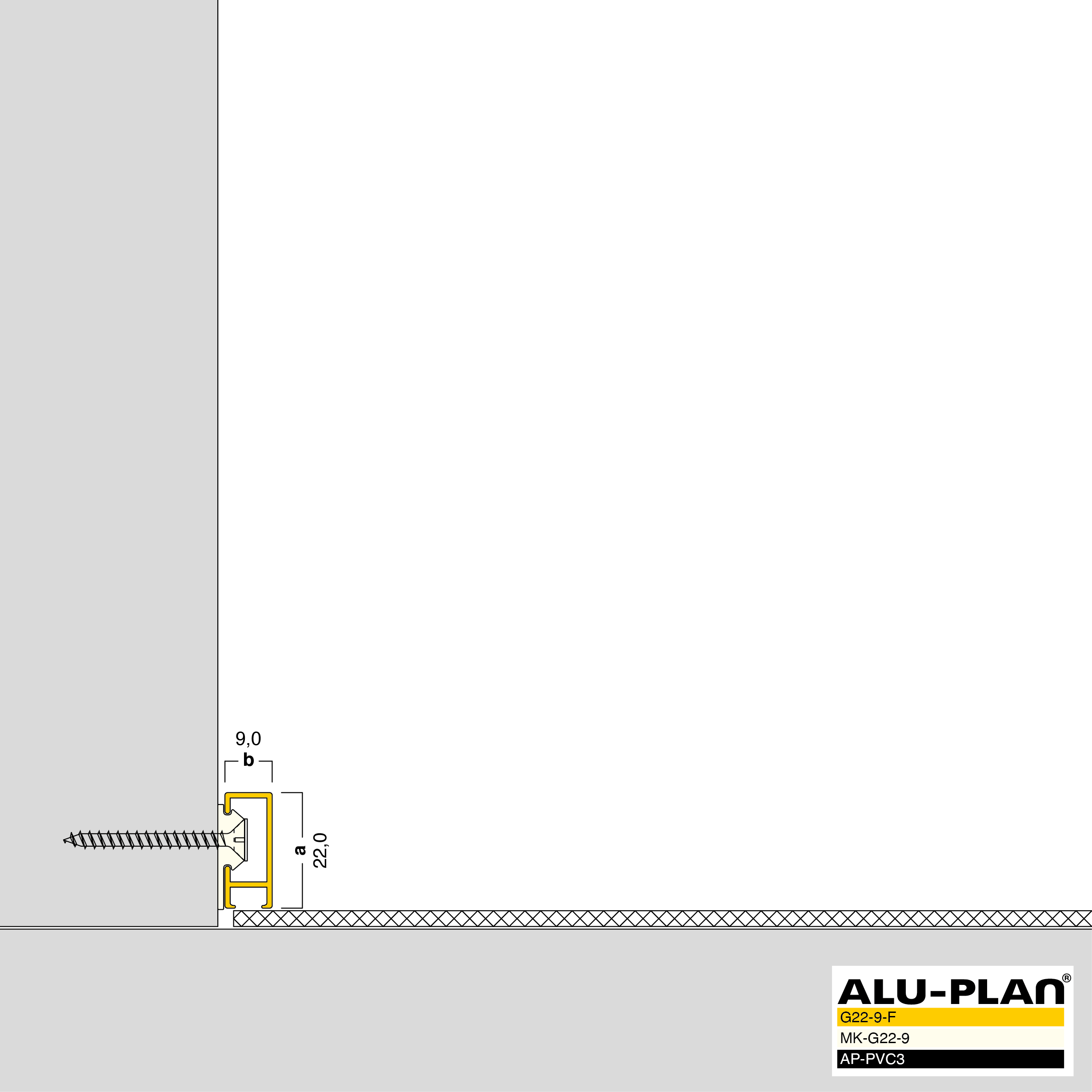 ALU-PLAN® Installation :: G22-9-F-AP-PVC3