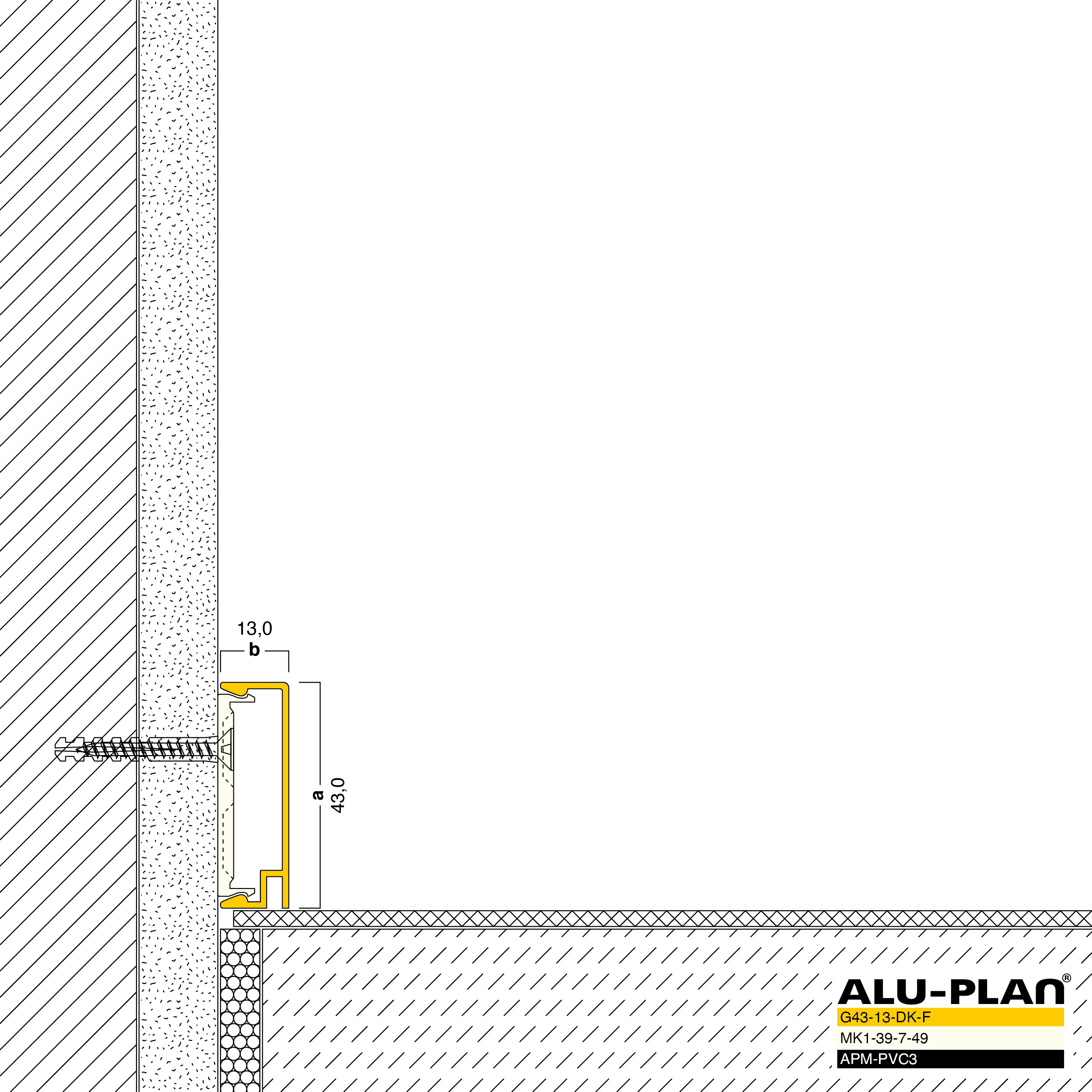 ALU-PLAN® Installation :: G43-13-DK-F-APM-PVC3