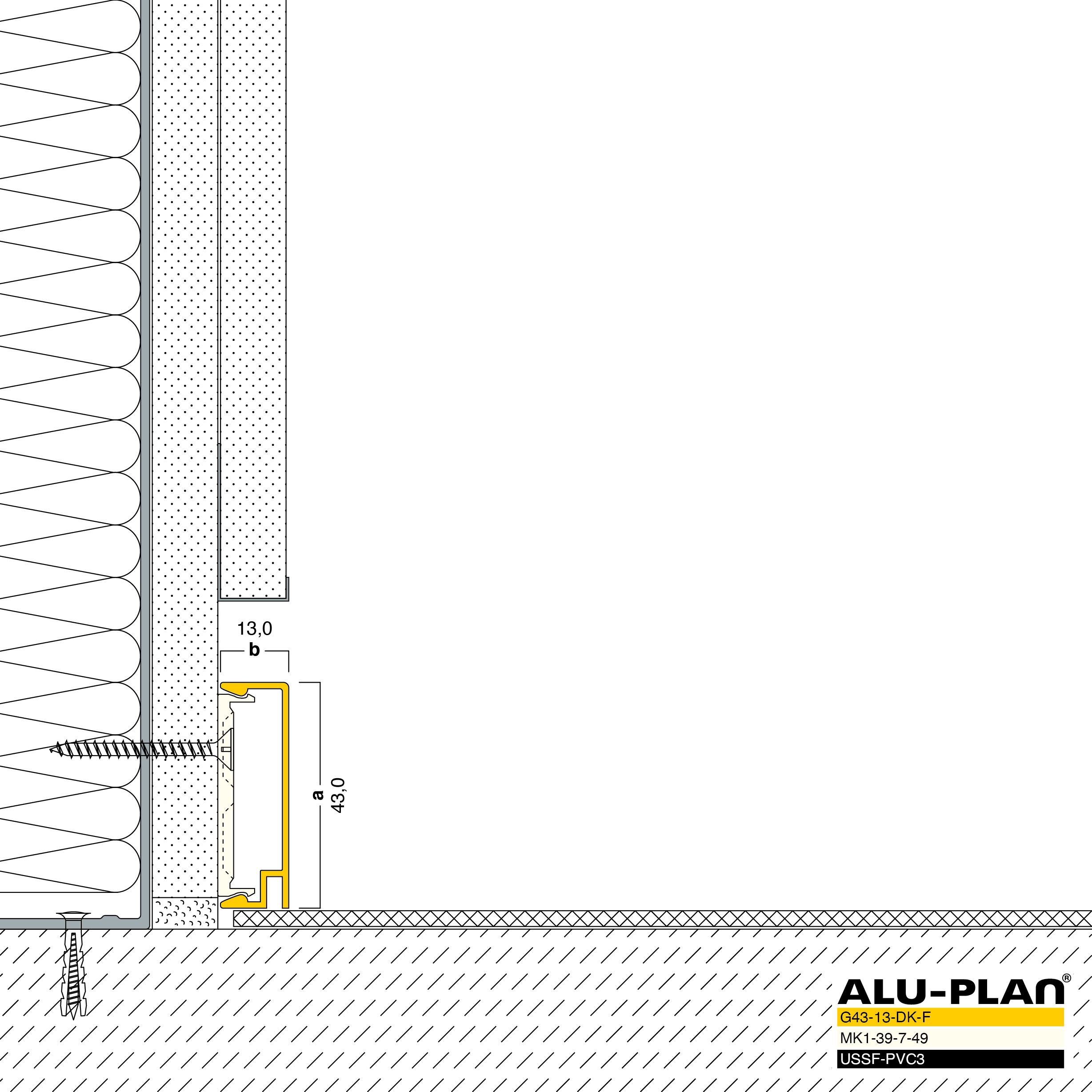 ALU-PLAN® Installation :: G43-13-DK-F-USSF-PVC3