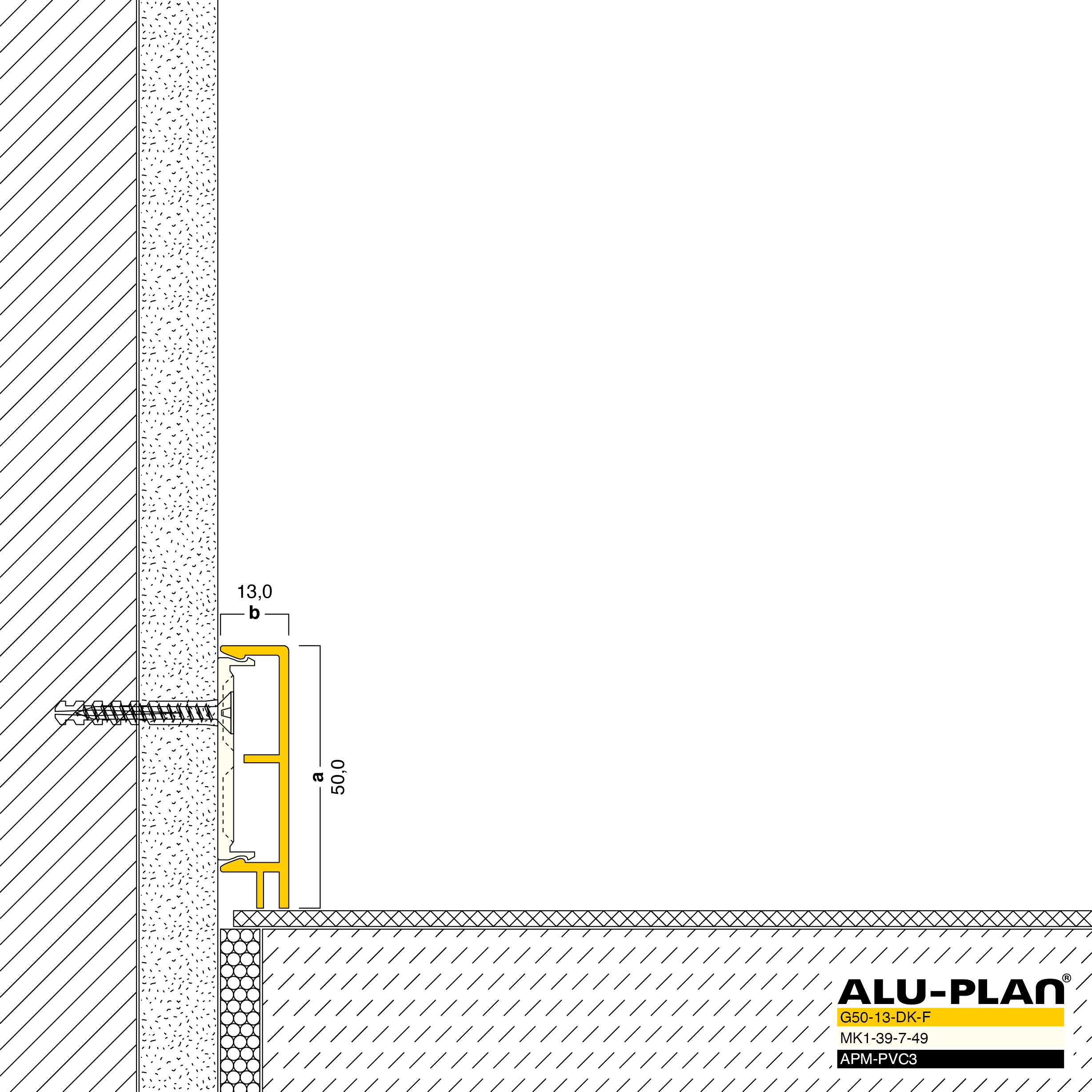 ALU-PLAN® Installation :: G50-13-DK-F-APM-PVC3