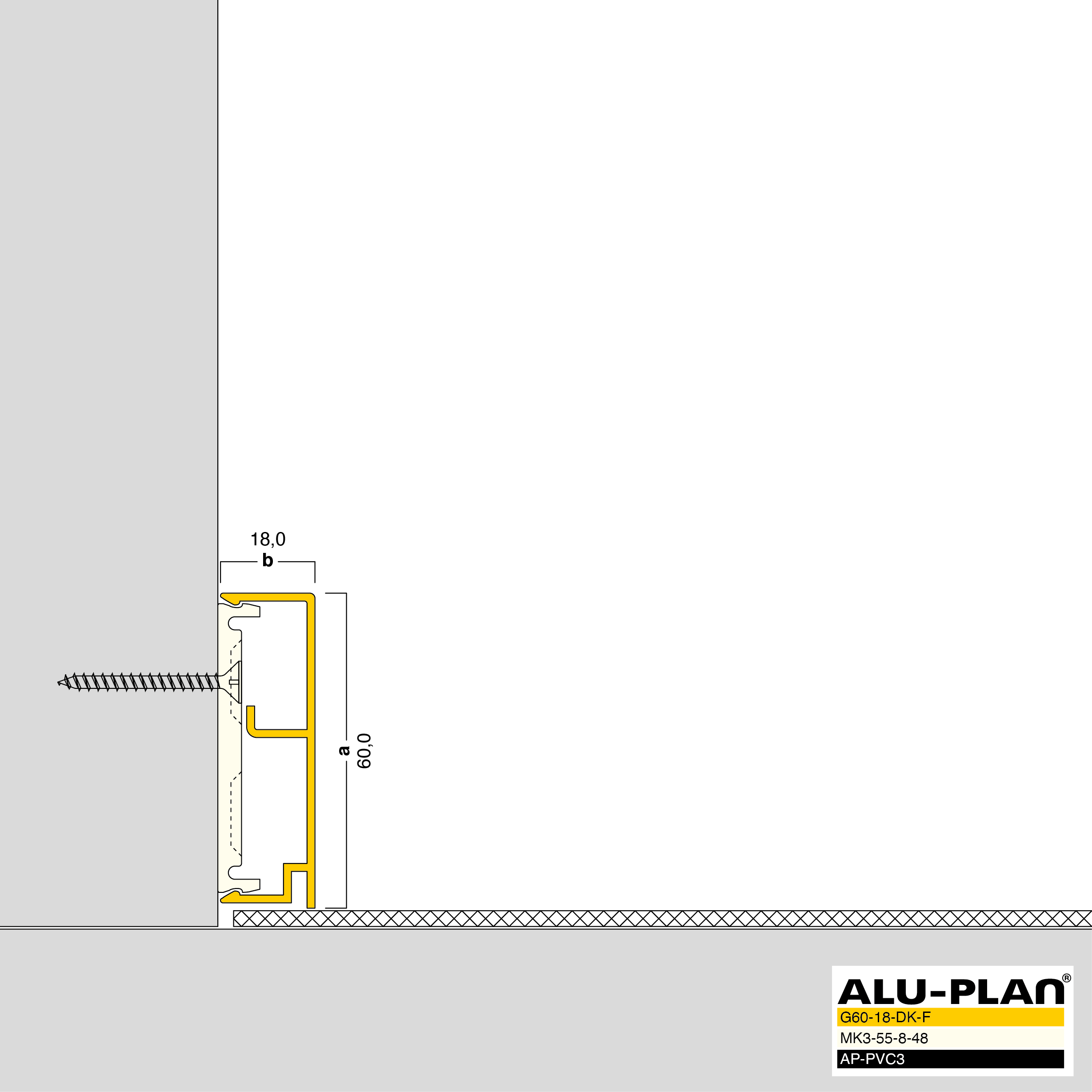 ALU-PLAN® Installation :: G60-18-DK-F-AP-PVC3