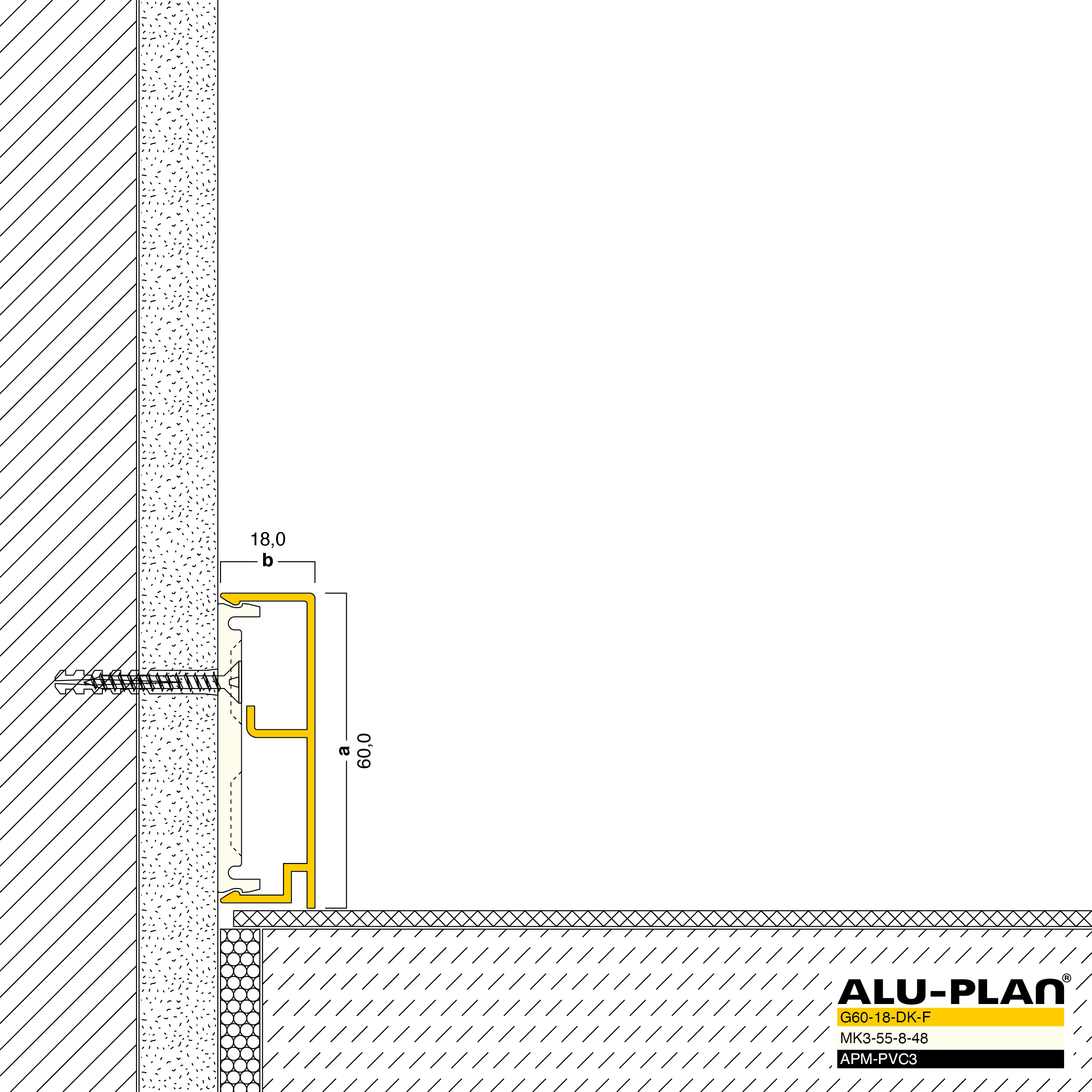 ALU-PLAN® Installation :: G60-18-DK-F-APM-PVC3