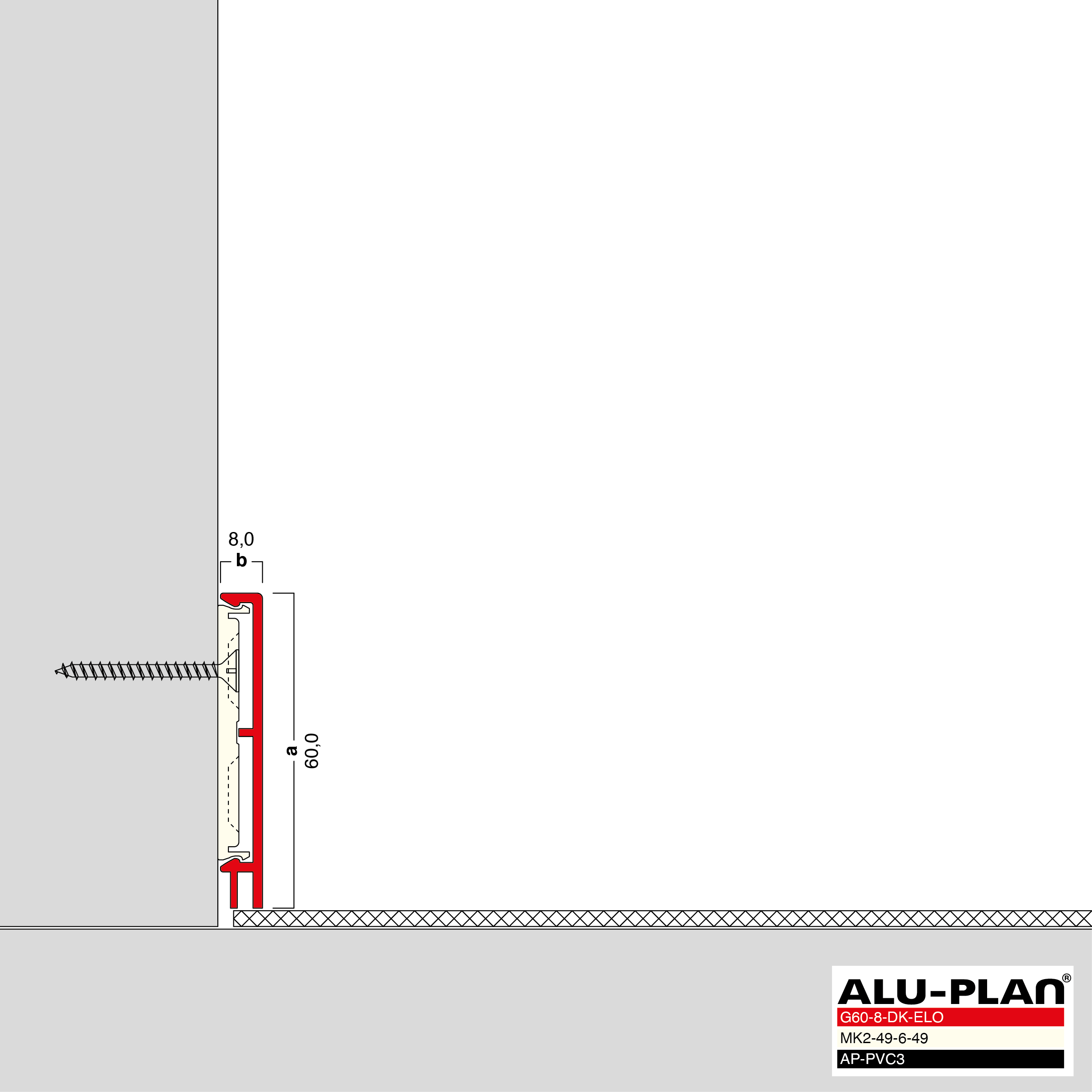 ALU-PLAN® Installation :: G60-8-DK-ELO-AP-PVC3