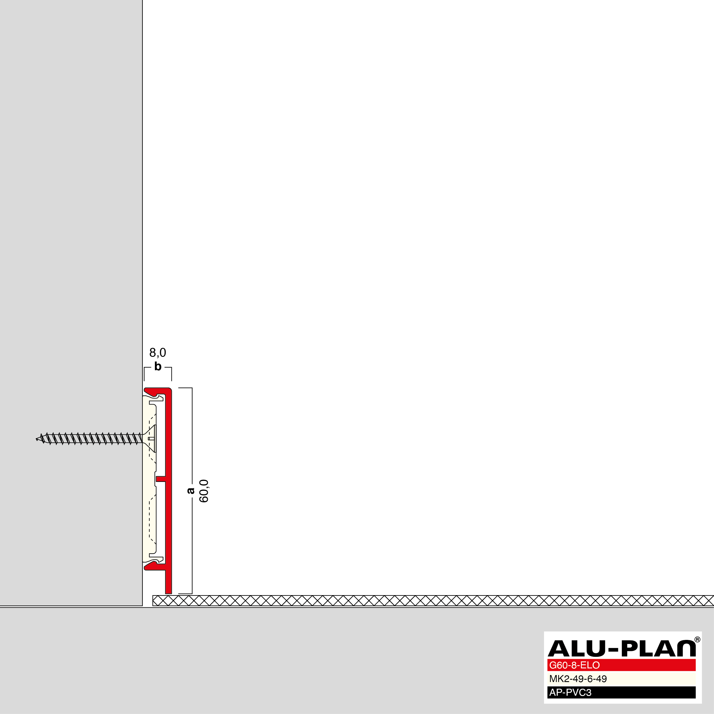 ALU-PLAN® Installation :: G60-8-ELO-AP-PVC3