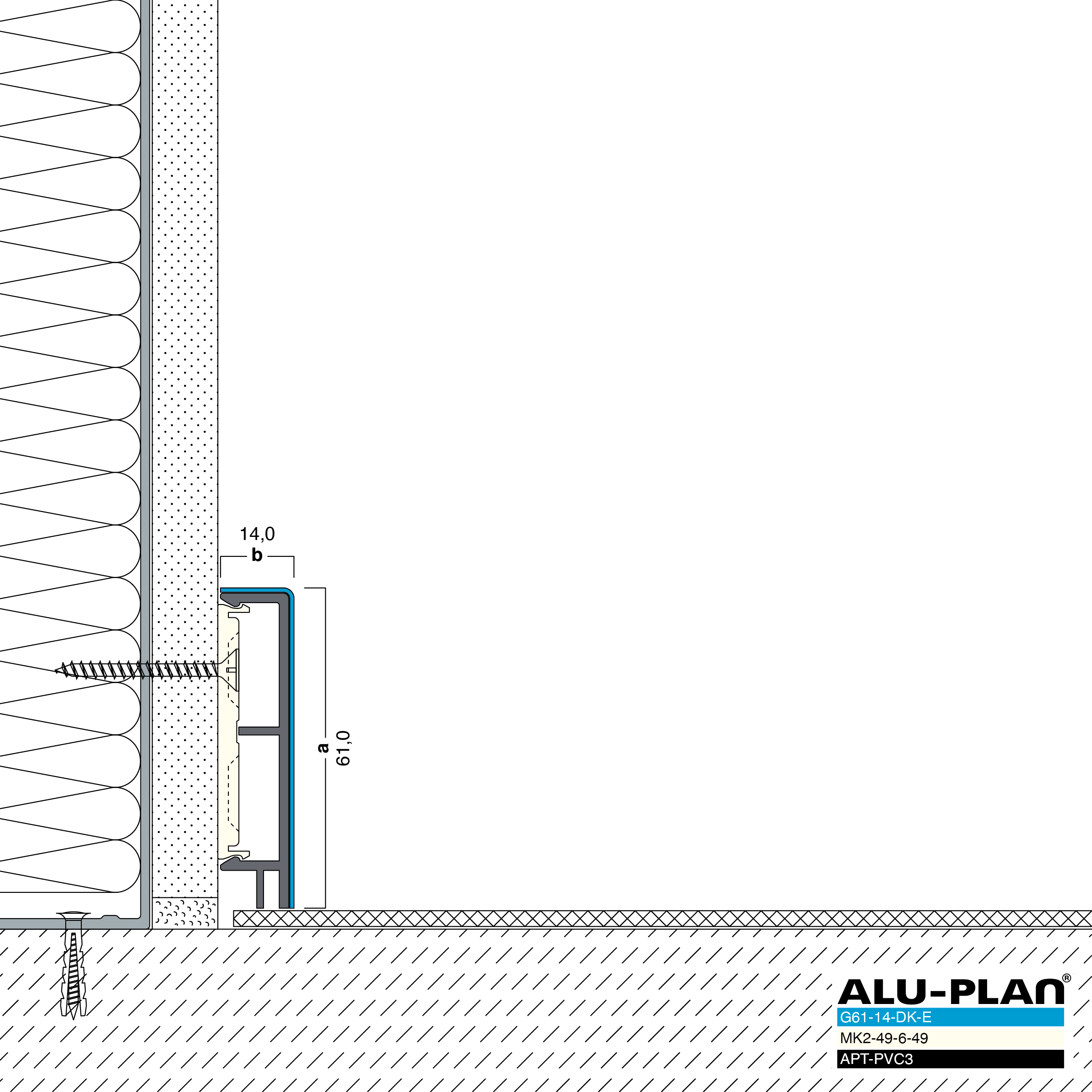 ALU-PLAN® Installation :: G61-14-DK-E-APT-PVC3