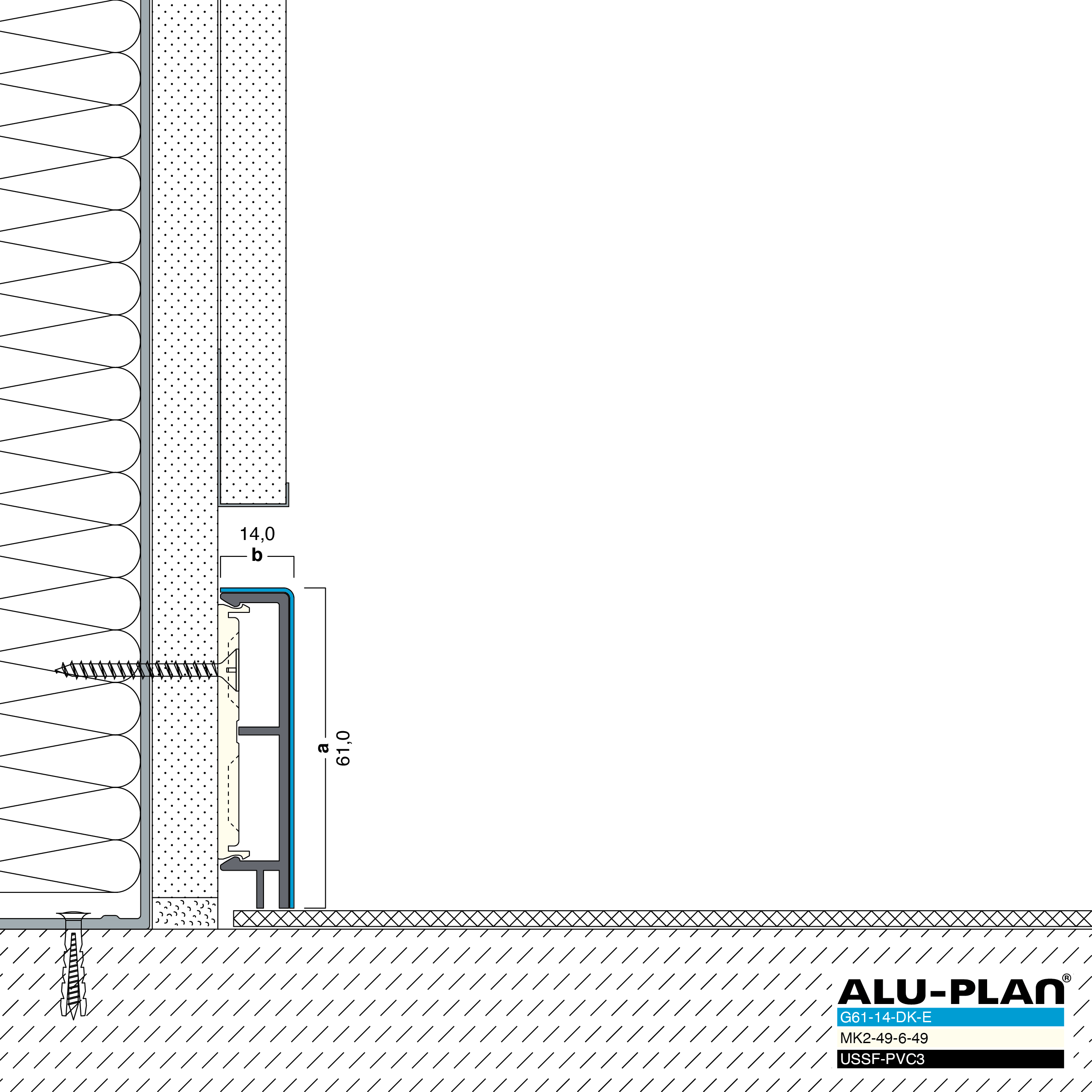 ALU-PLAN® Installation :: G61-14-DK-E-USSF-PVC3