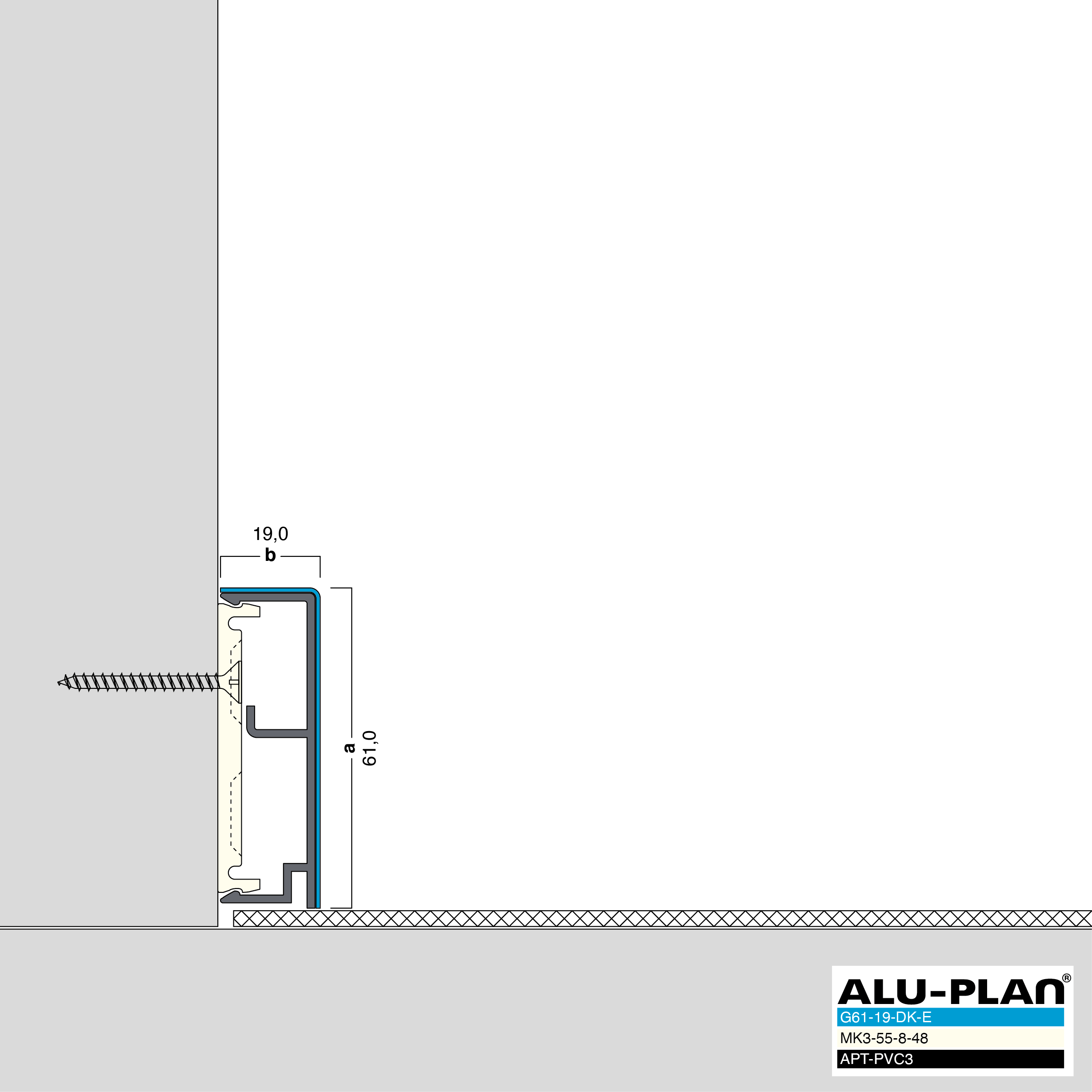 ALU-PLAN® Installation :: G61-19-DK-E-AP-PVC3
