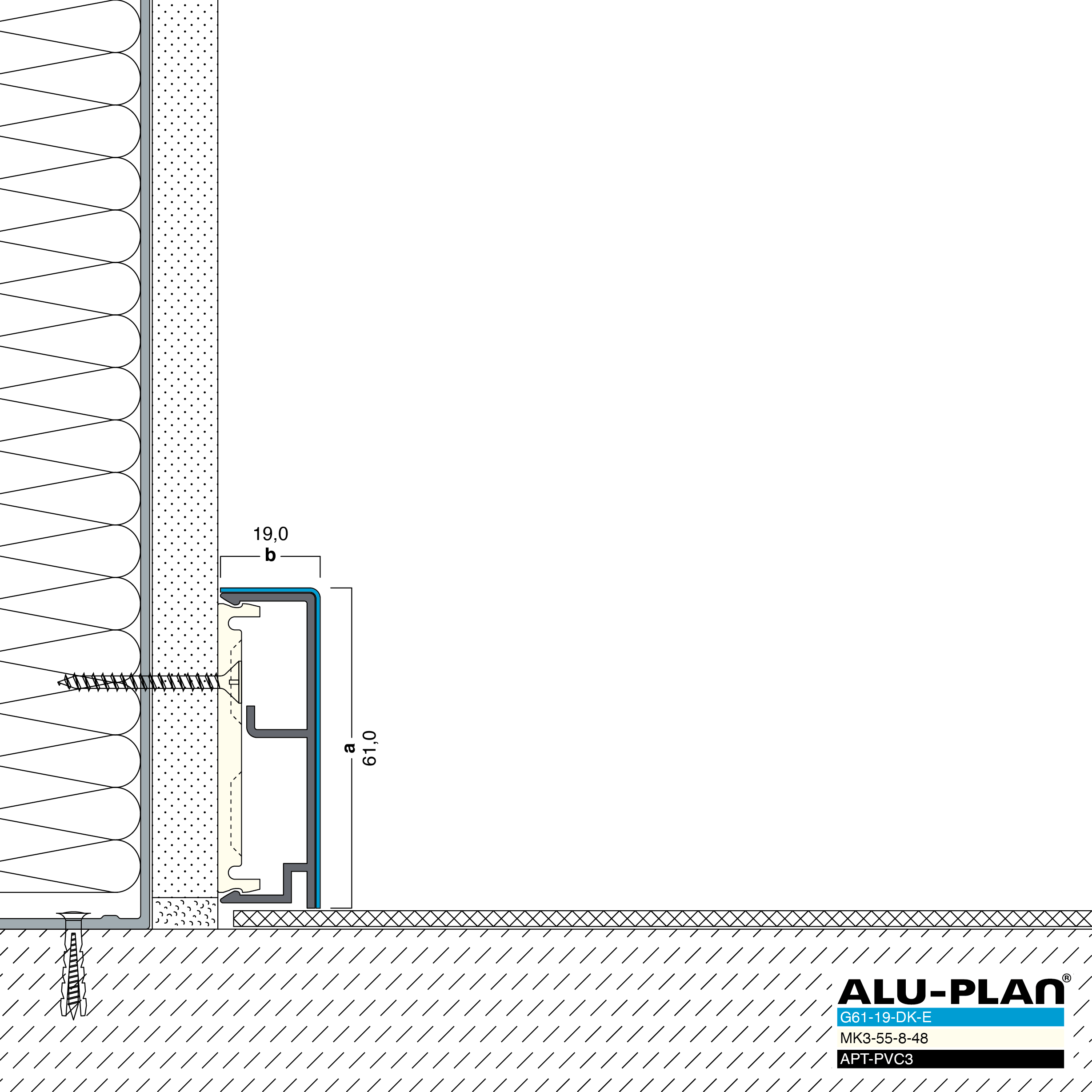 ALU-PLAN® Installation :: KK-G61-19-DK-E-APT-PVC3
