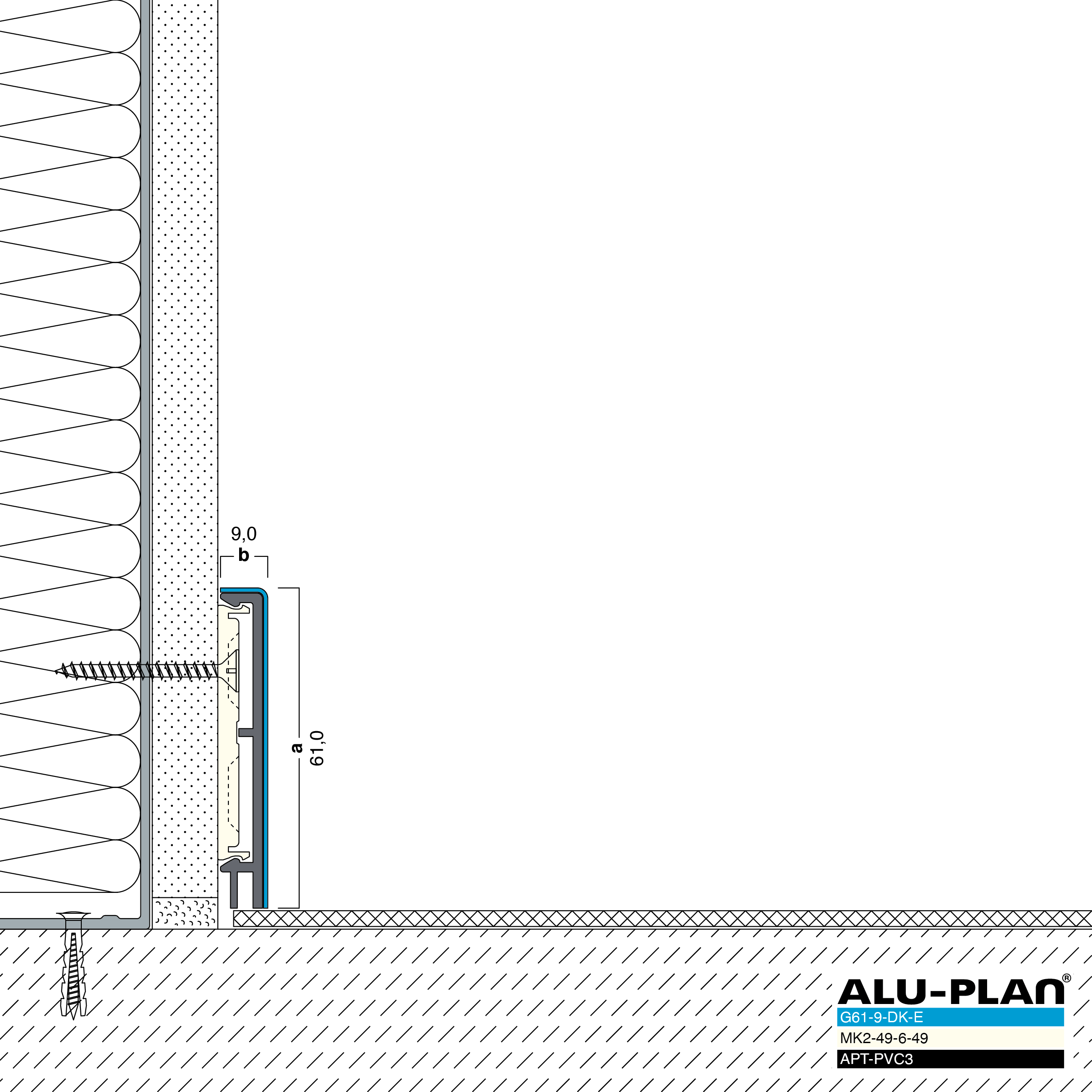 ALU-PLAN® Installation :: G61-9-DK-E-APT-PVC3