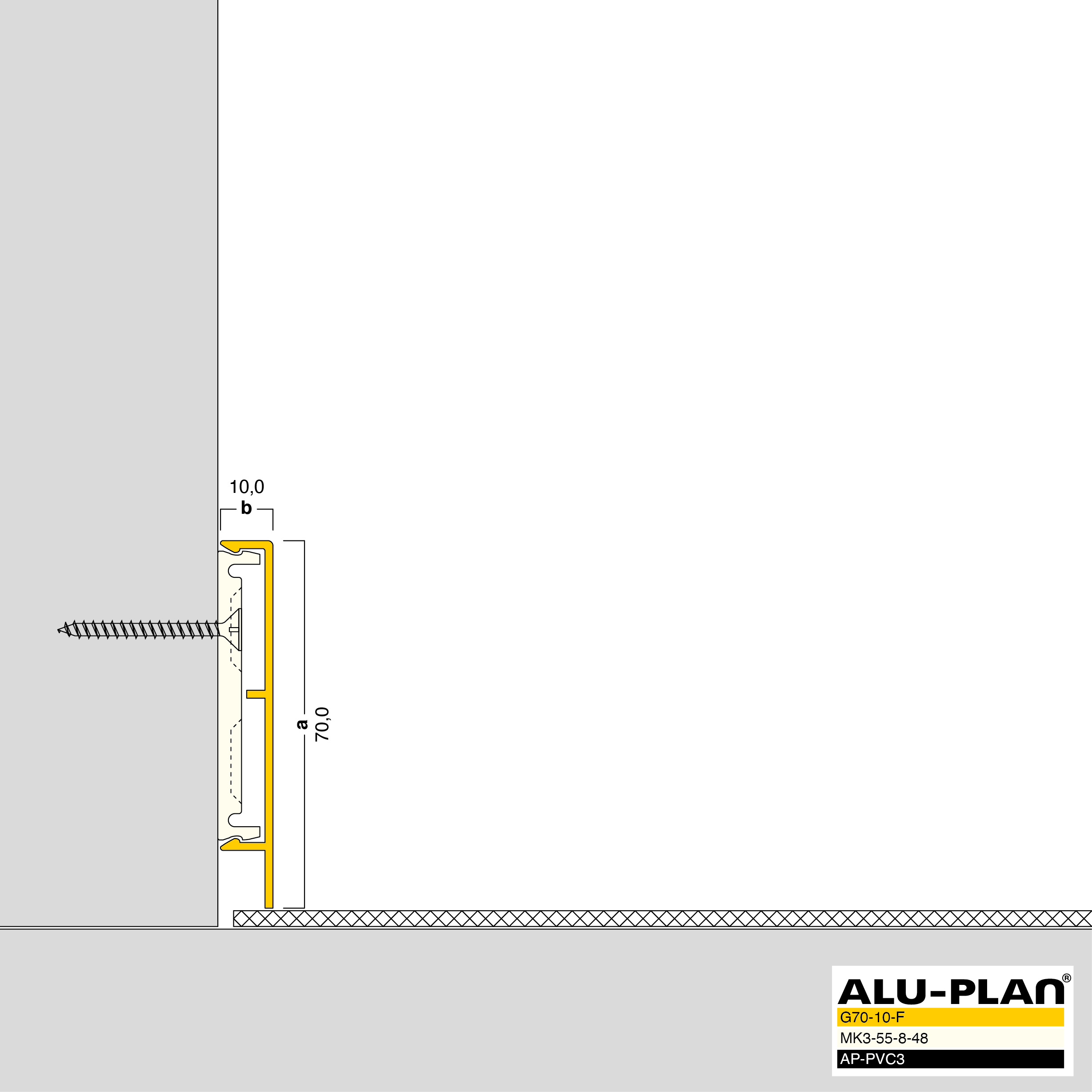ALU-PLAN® Installation :: G70-10-F-AP-PVC3