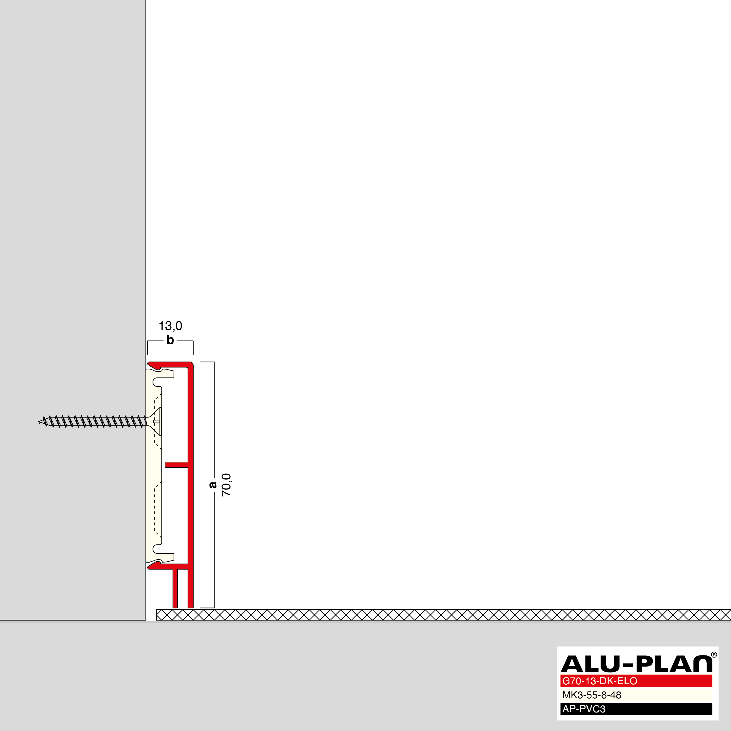 ALU-PLAN® Installation :: G70-13-DK-ELO-AP-PVC3
