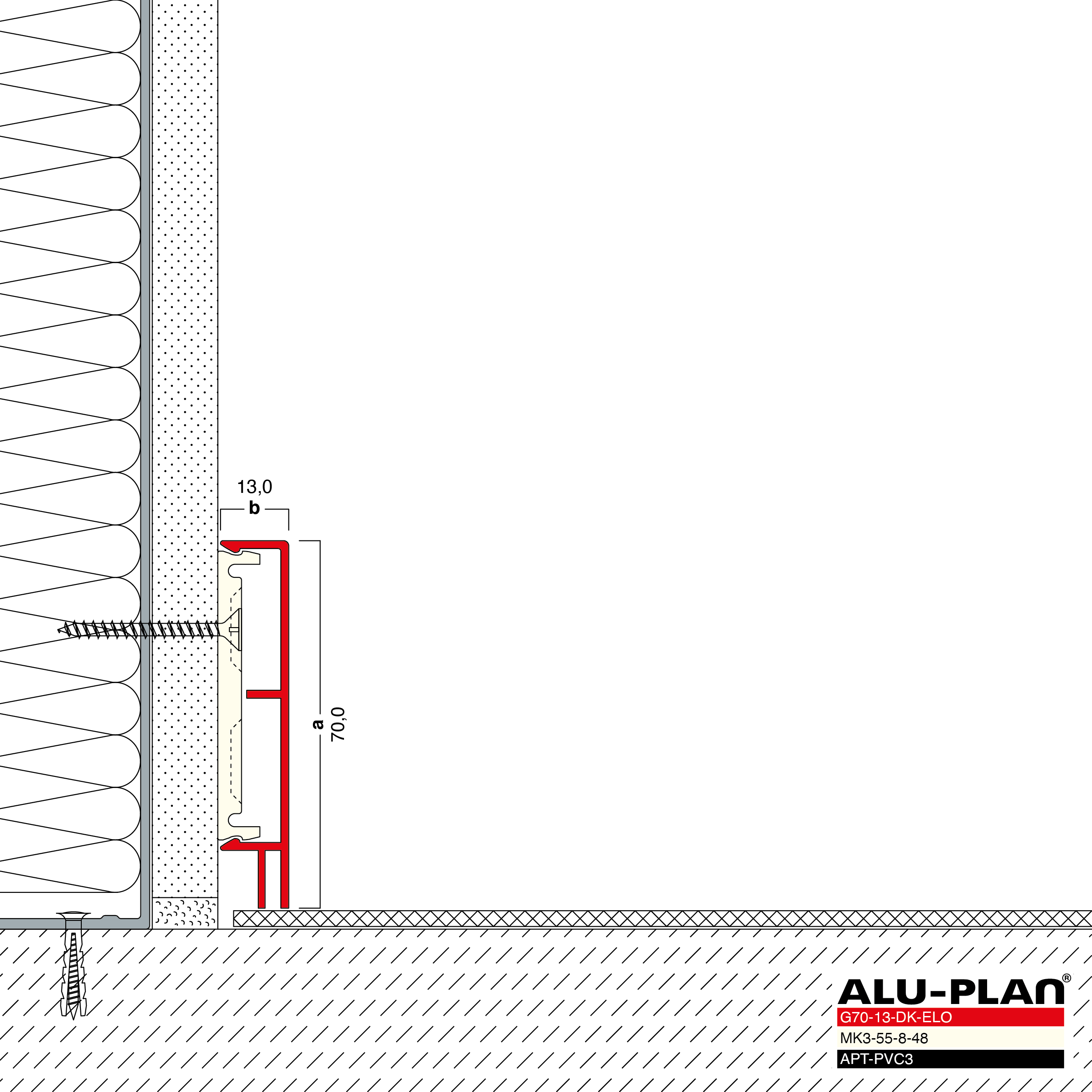 ALU-PLAN® Installation :: G70-13-DK-ELO-APT-PVC3