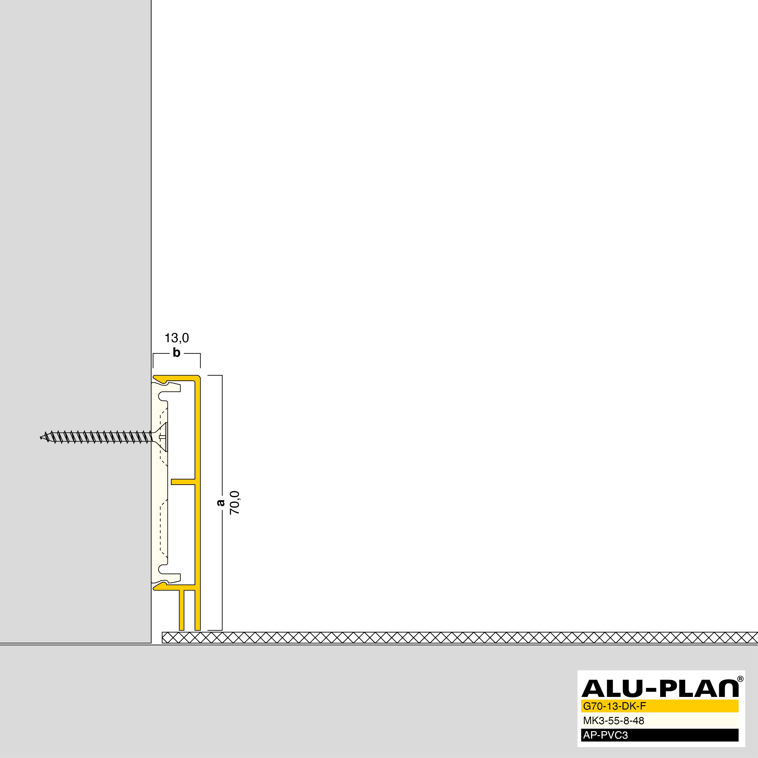 ALU-PLAN® Installation :: G70-13-DK-F-AP-PVC3