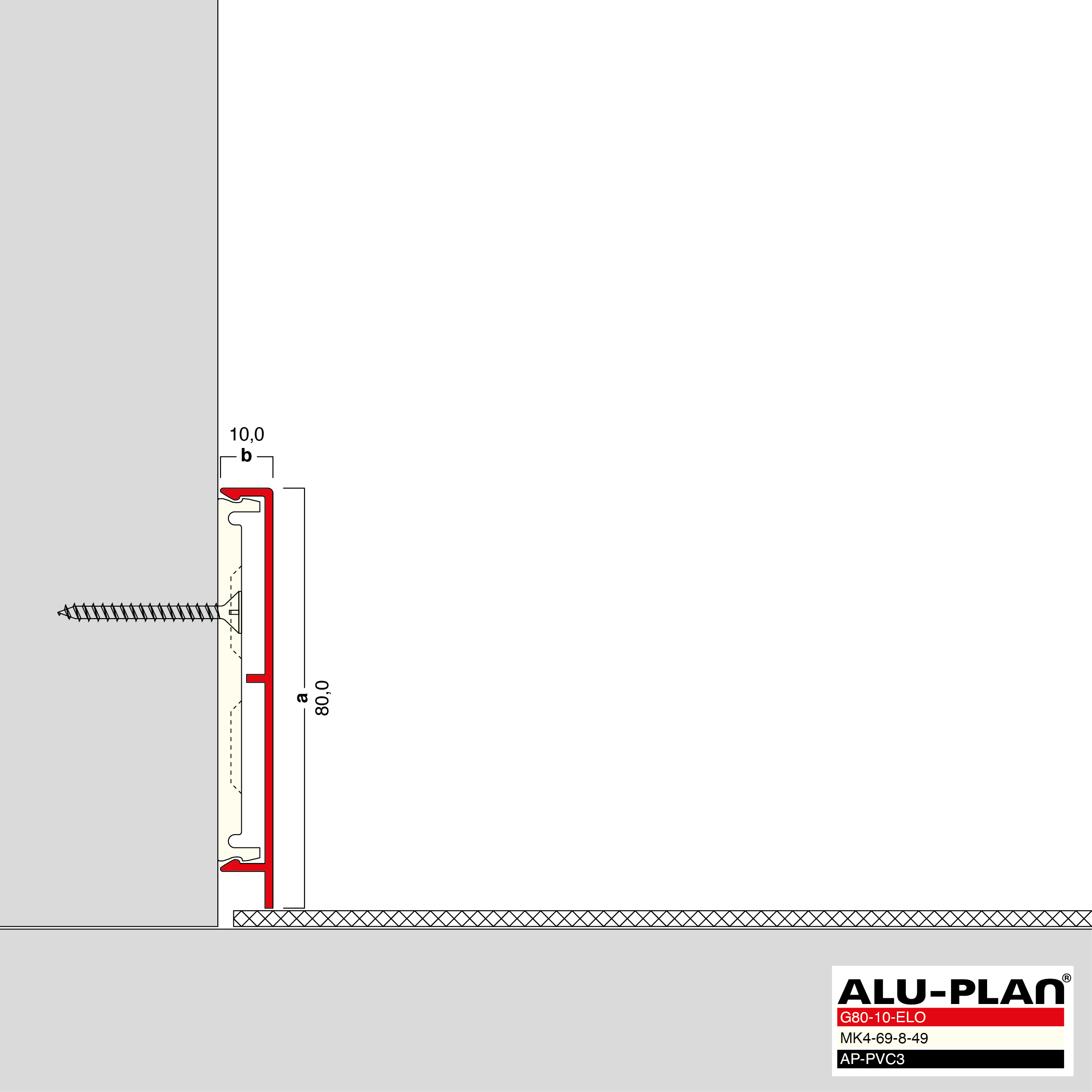 ALU-PLAN® Installation :: G80-10-ELO-AP-PVC3