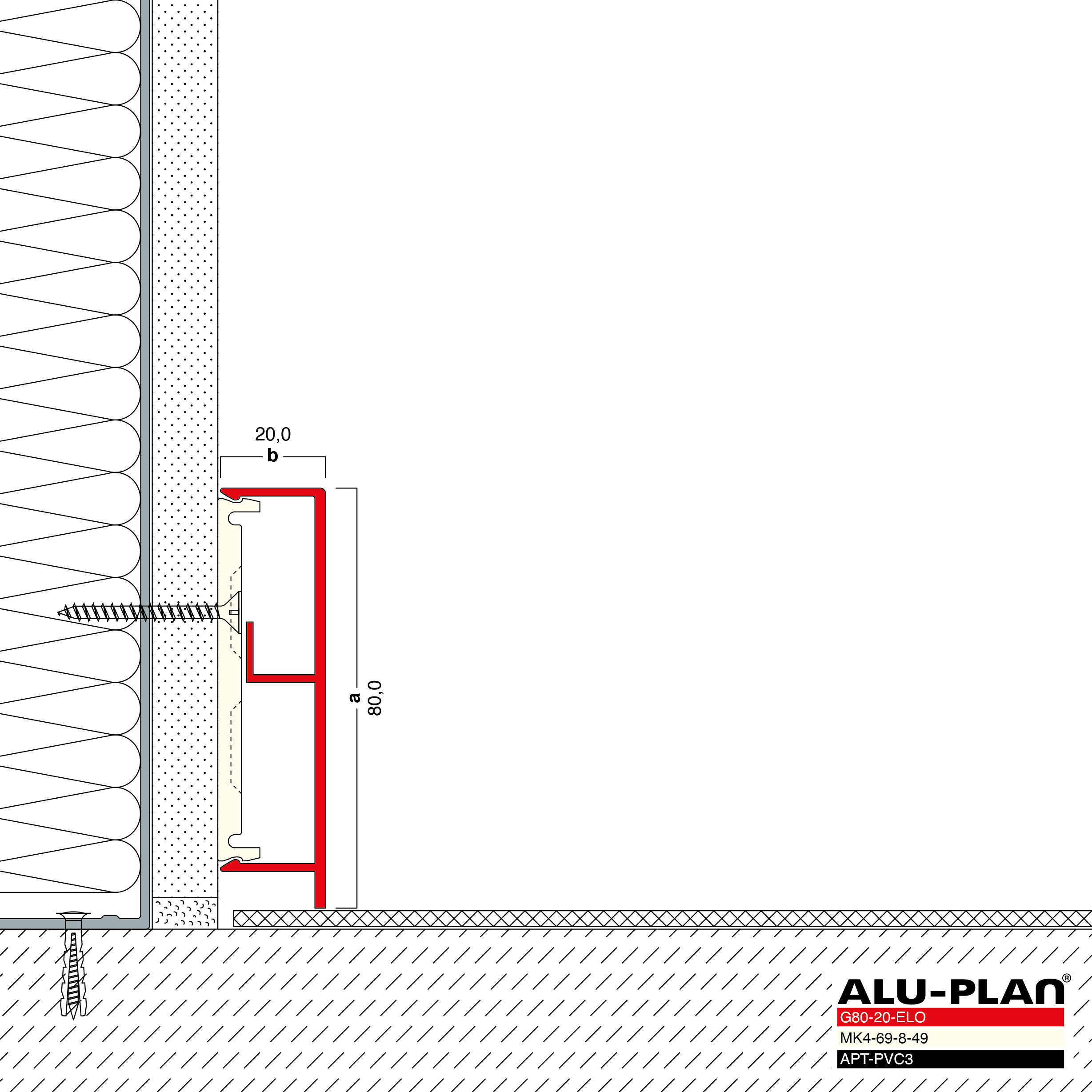 ALU-PLAN® Installation :: G80-20-ELO-APT-PVC3