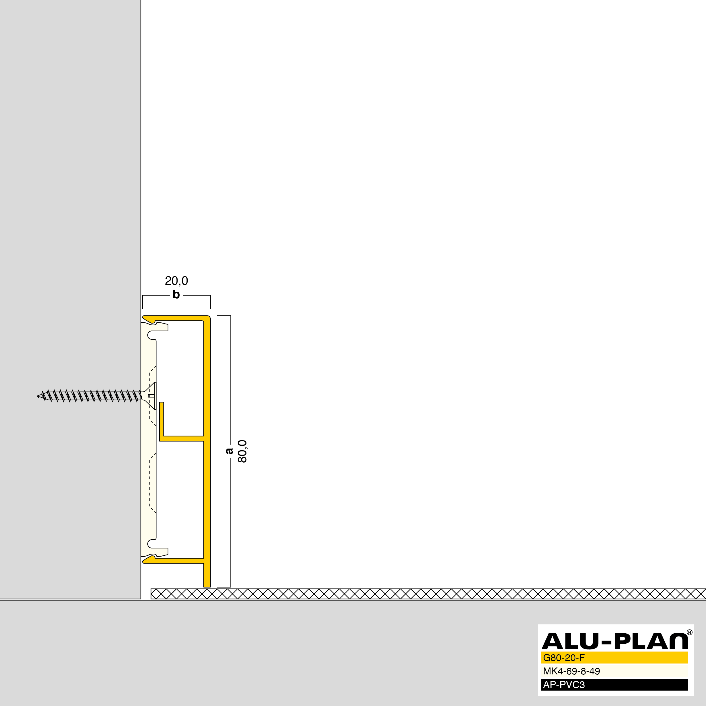 ALU-PLAN® Installation :: G80-20-F-AP-PVC3