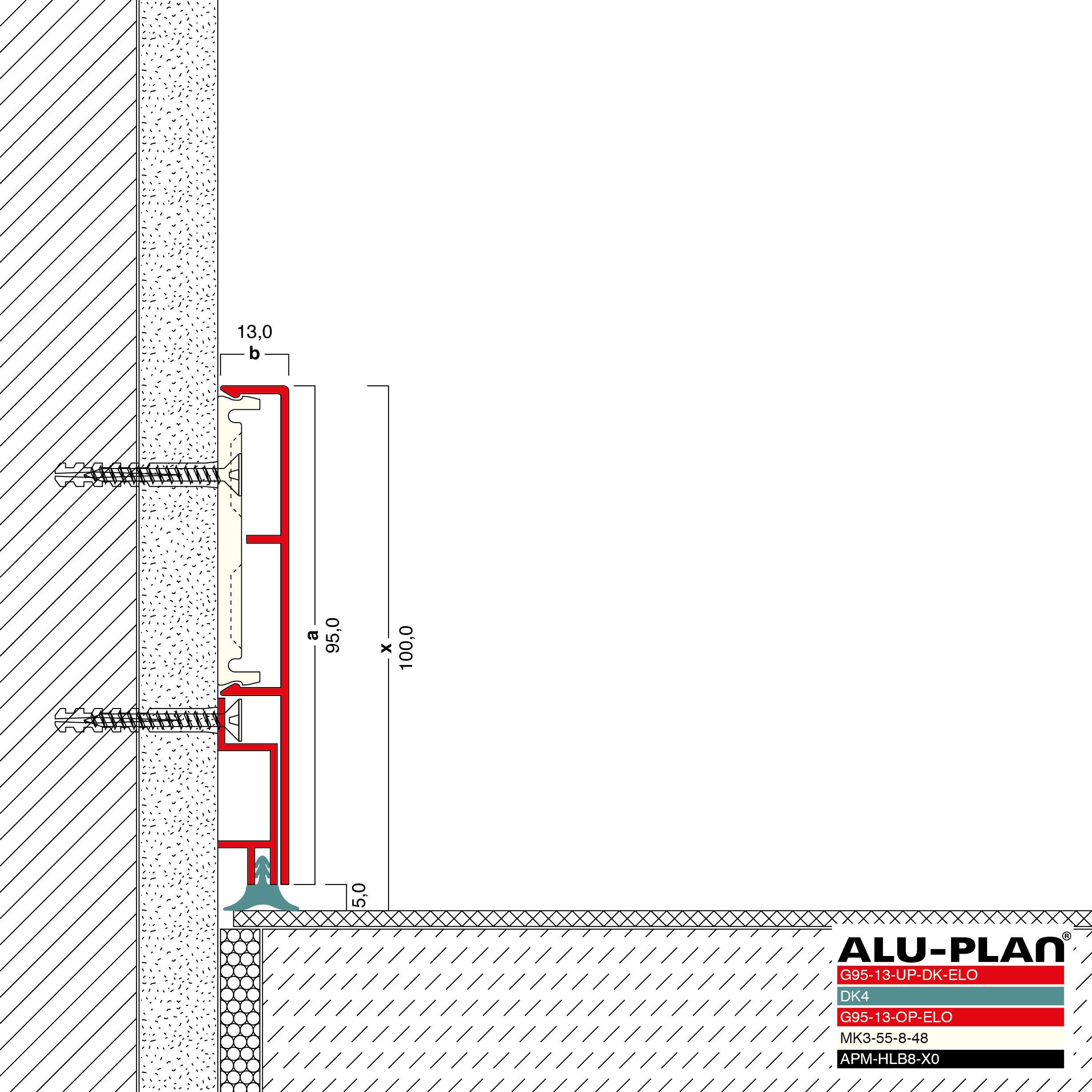 ALU-PLAN® Installation :: G95-13-UP-DK-ELO-G95-13-OP-ELO-DK4-APM-PVC3-X0