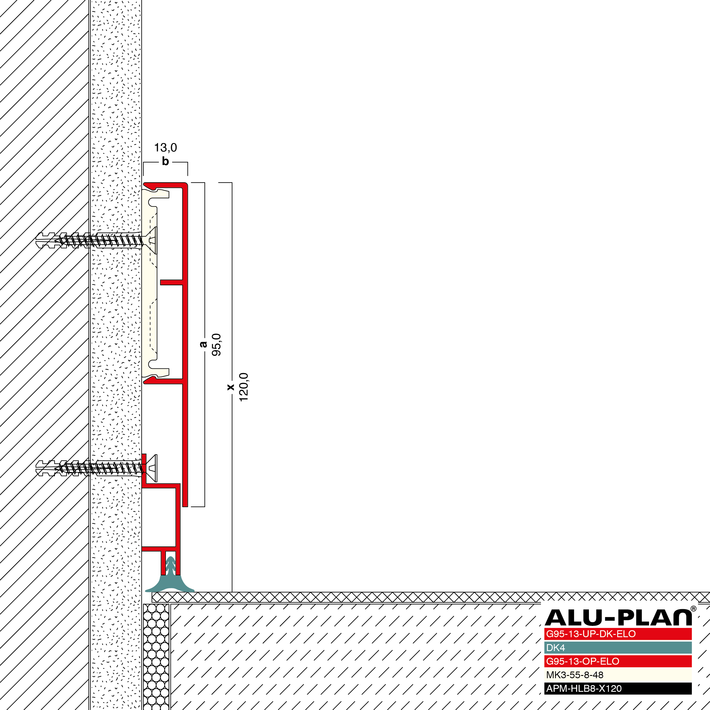 ALU-PLAN® Installation :: G95-13-UP-DK-ELO-G95-13-OP-ELO-DK4-APM-PVC3-X120