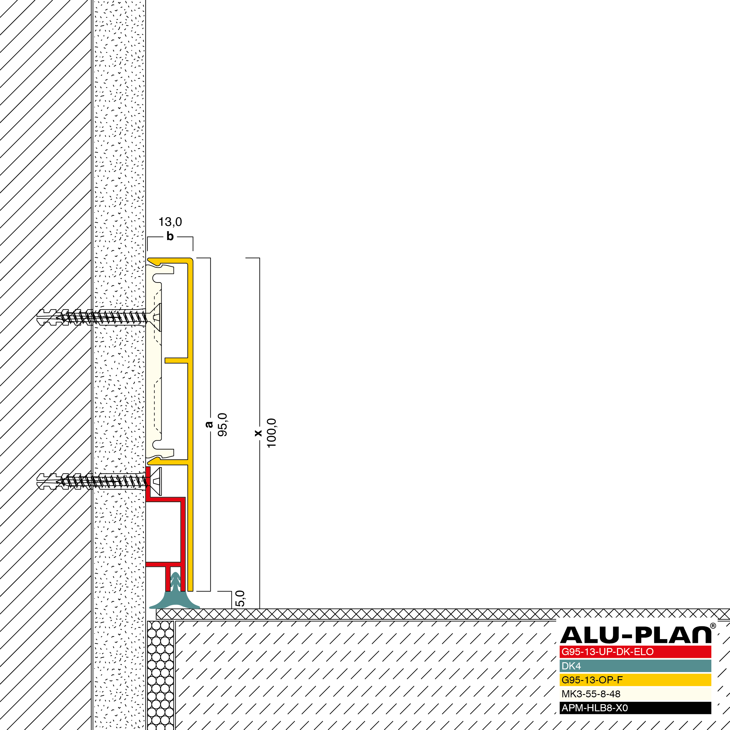 ALU-PLAN® Installation :: G95-13-UP-DK-ELO-G95-13-OP-F-DK4-APM-PVC3-X0