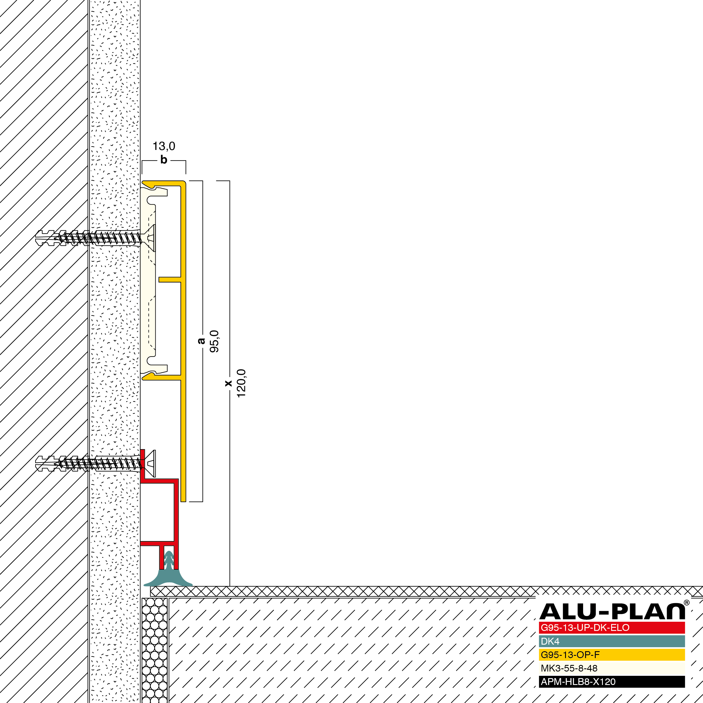 ALU-PLAN® Installation :: G95-13-UP-DK-ELO-G95-13-OP-F-DK4-APM-PVC3-X120