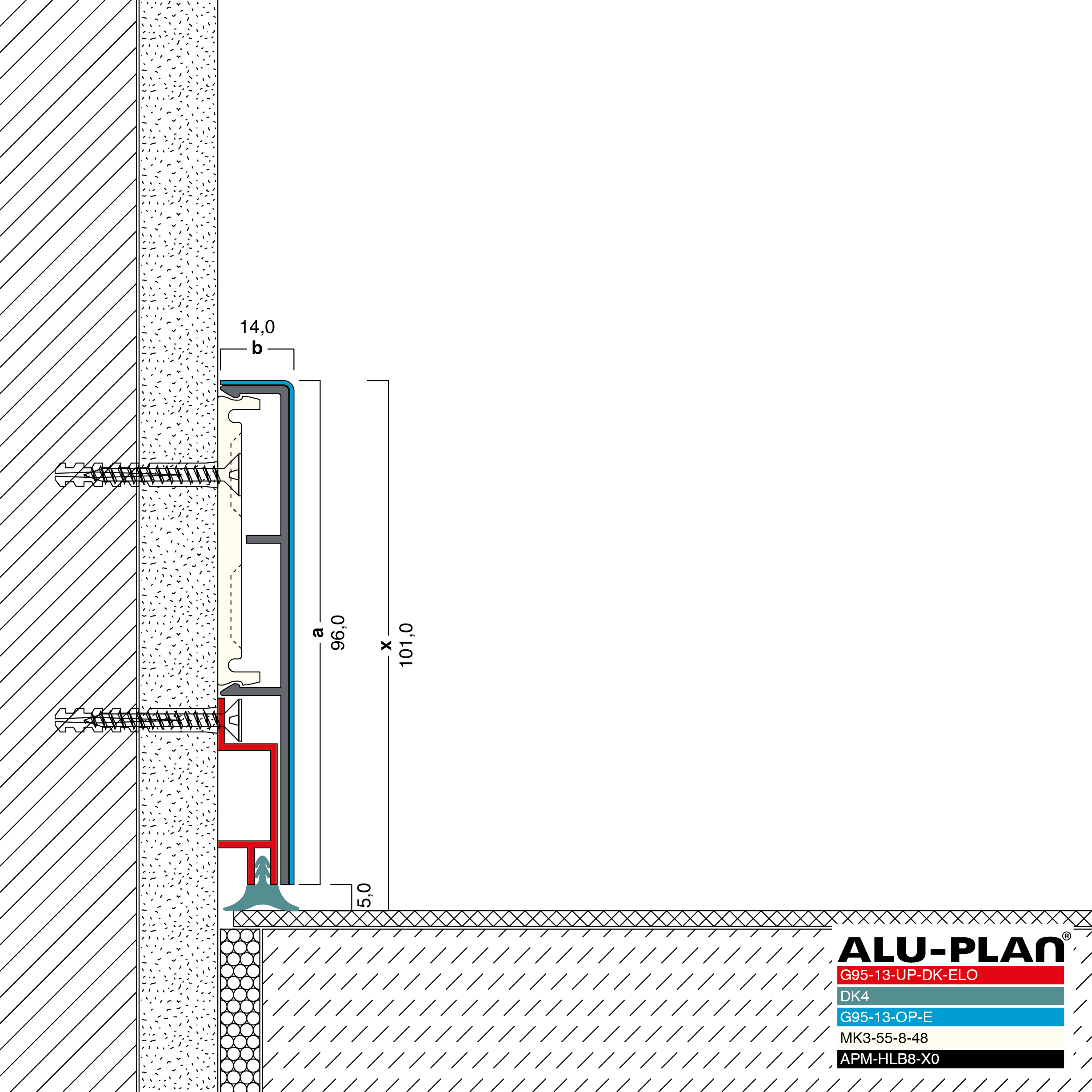 ALU-PLAN® Installation :: G95-13-UP-DK-ELO-G96-14-OP-E-DK4-APM-PVC3-X0