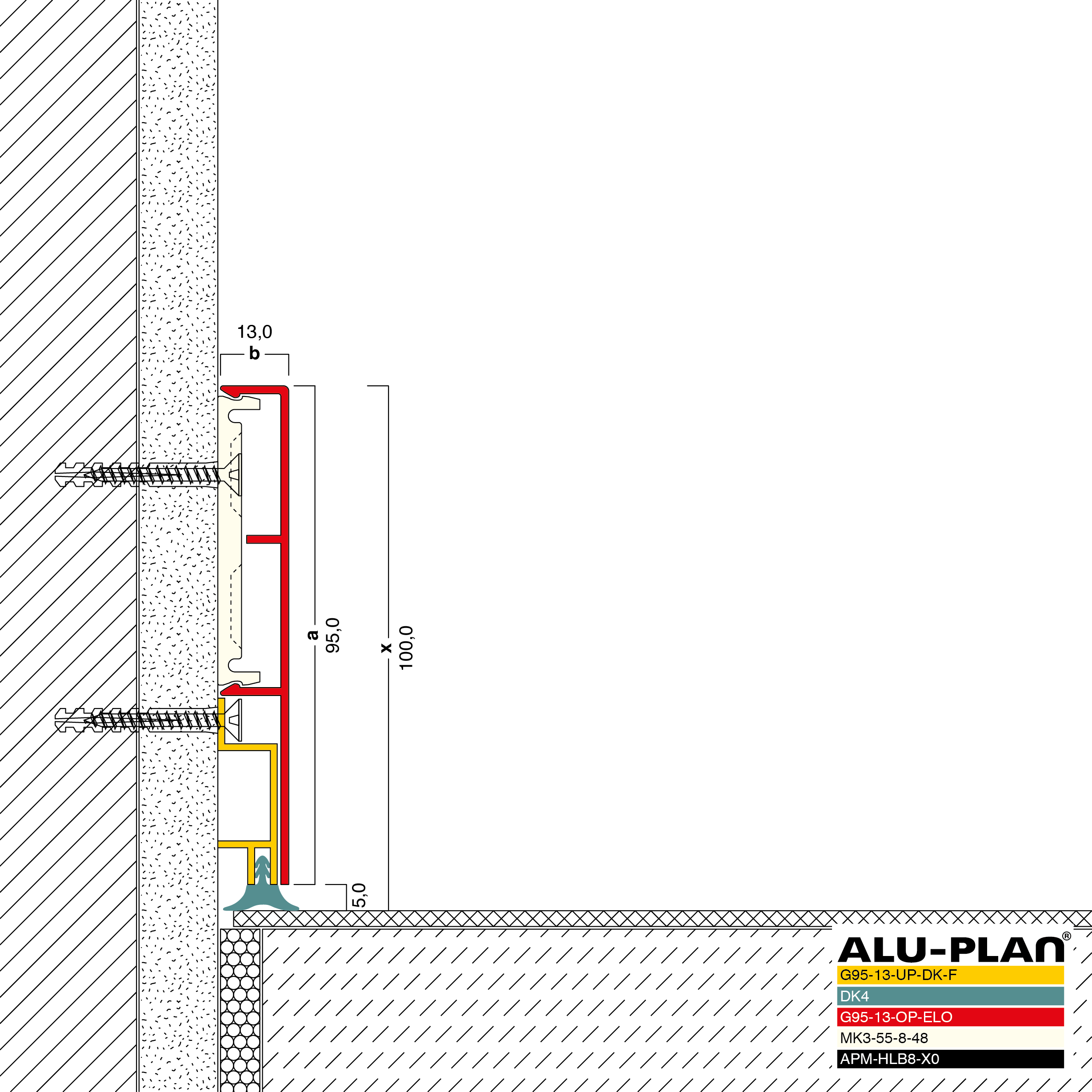 ALU-PLAN® Installation :: G95-13-UP-DK-F-G95-13-OP-ELO-DK4-APM-PVC3-X0