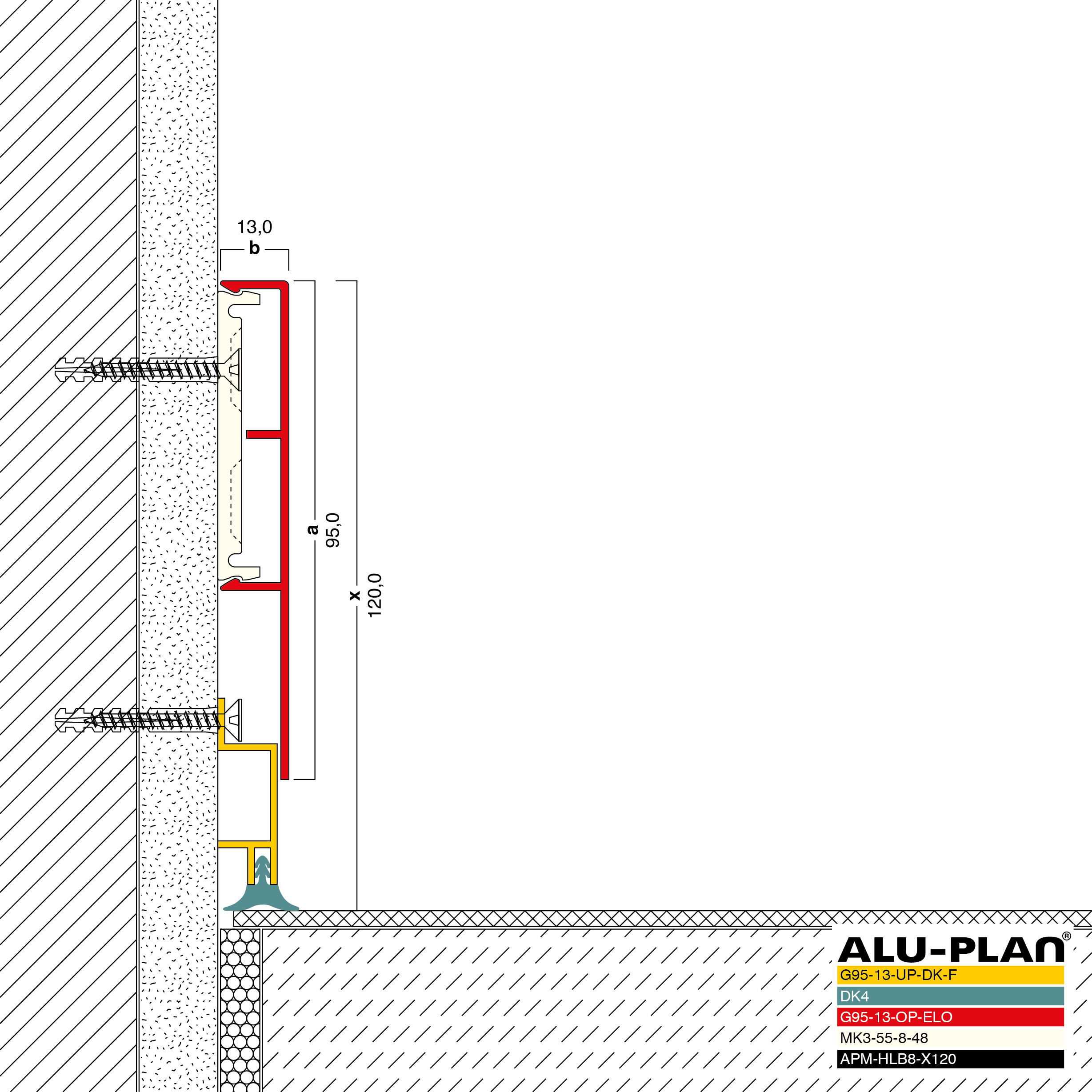 ALU-PLAN® Installation :: G95-13-UP-DK-F-G95-13-OP-ELO-DK4-APM-PVC3-X120