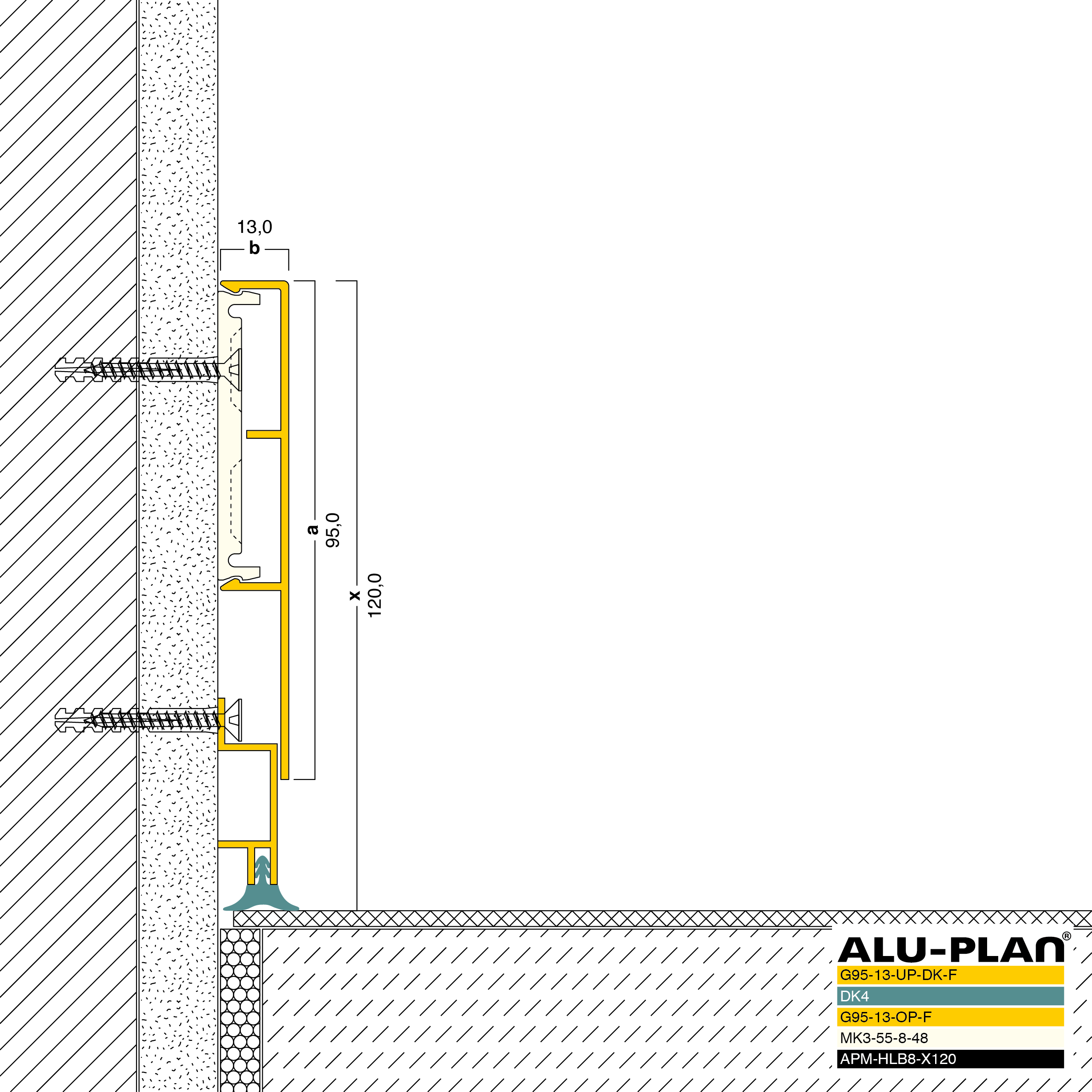 ALU-PLAN® Installation :: G95-13-UP-DK-F-G95-13-OP-F-DK4-APM-PVC3-X120
