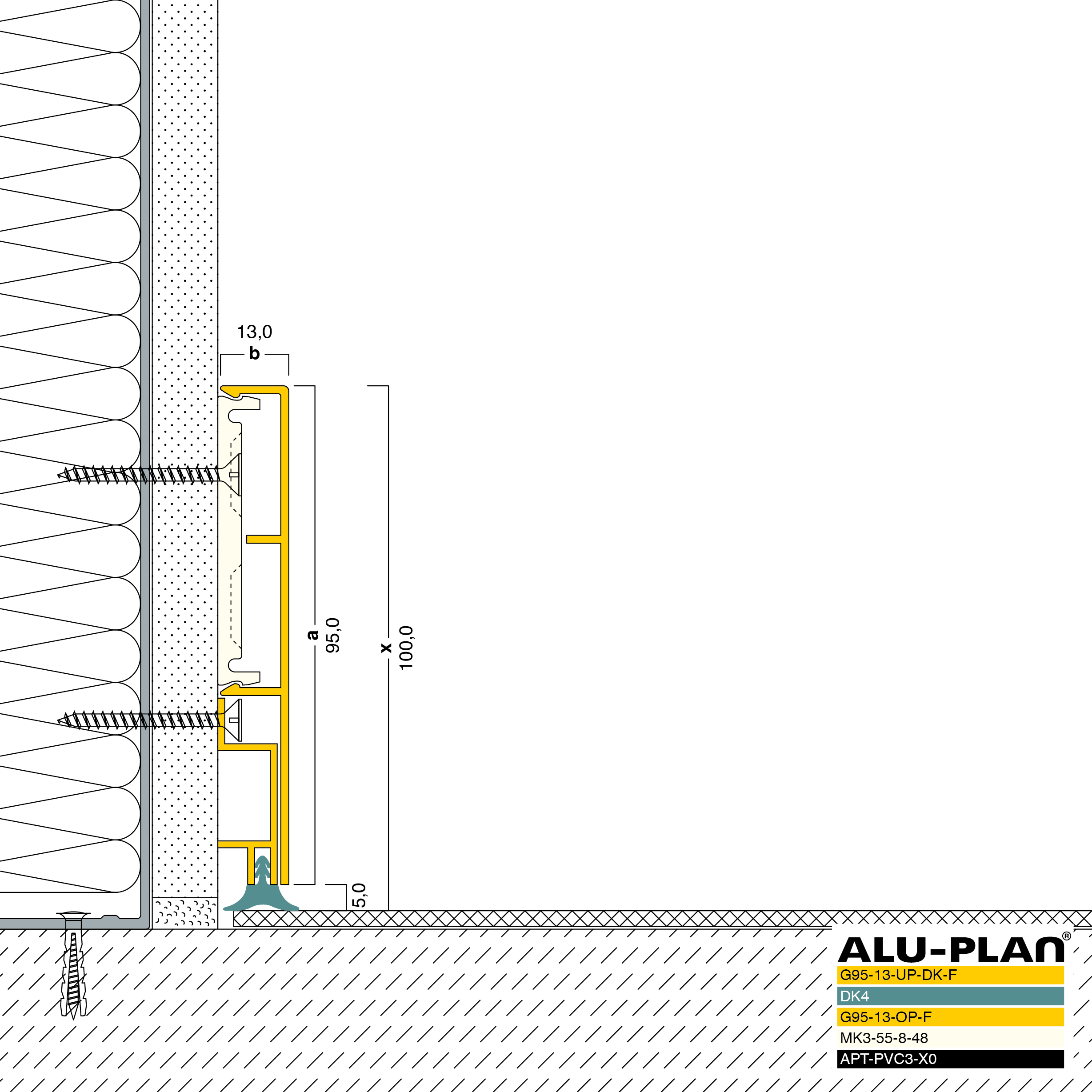 ALU-PLAN® Installation :: G95-13-UP-DK-F-G95-13-OP-F-DK4-APT-PVC3-X0