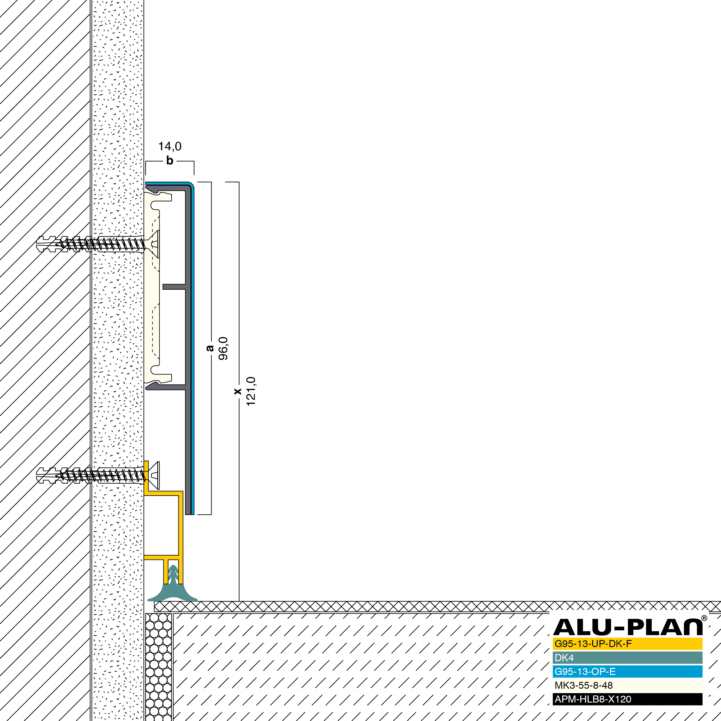 ALU-PLAN® Installation :: G95-13-UP-DK-F-G96-14-OP-E-DK4-APM-PVC3-X120