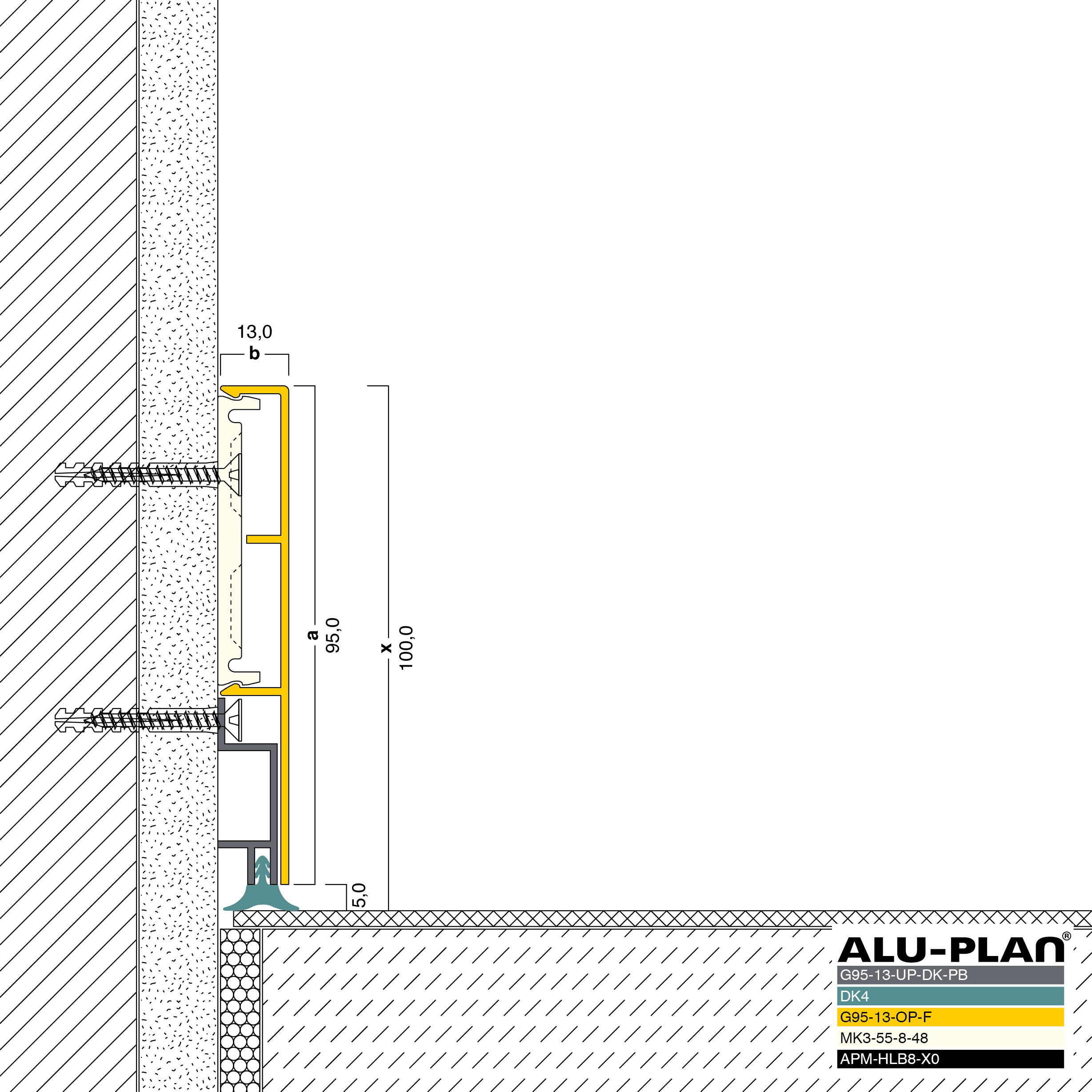 ALU-PLAN® Installation :: G95-13-UP-DK-PB-G95-13-OP-F-DK4-APM-PVC3-X0