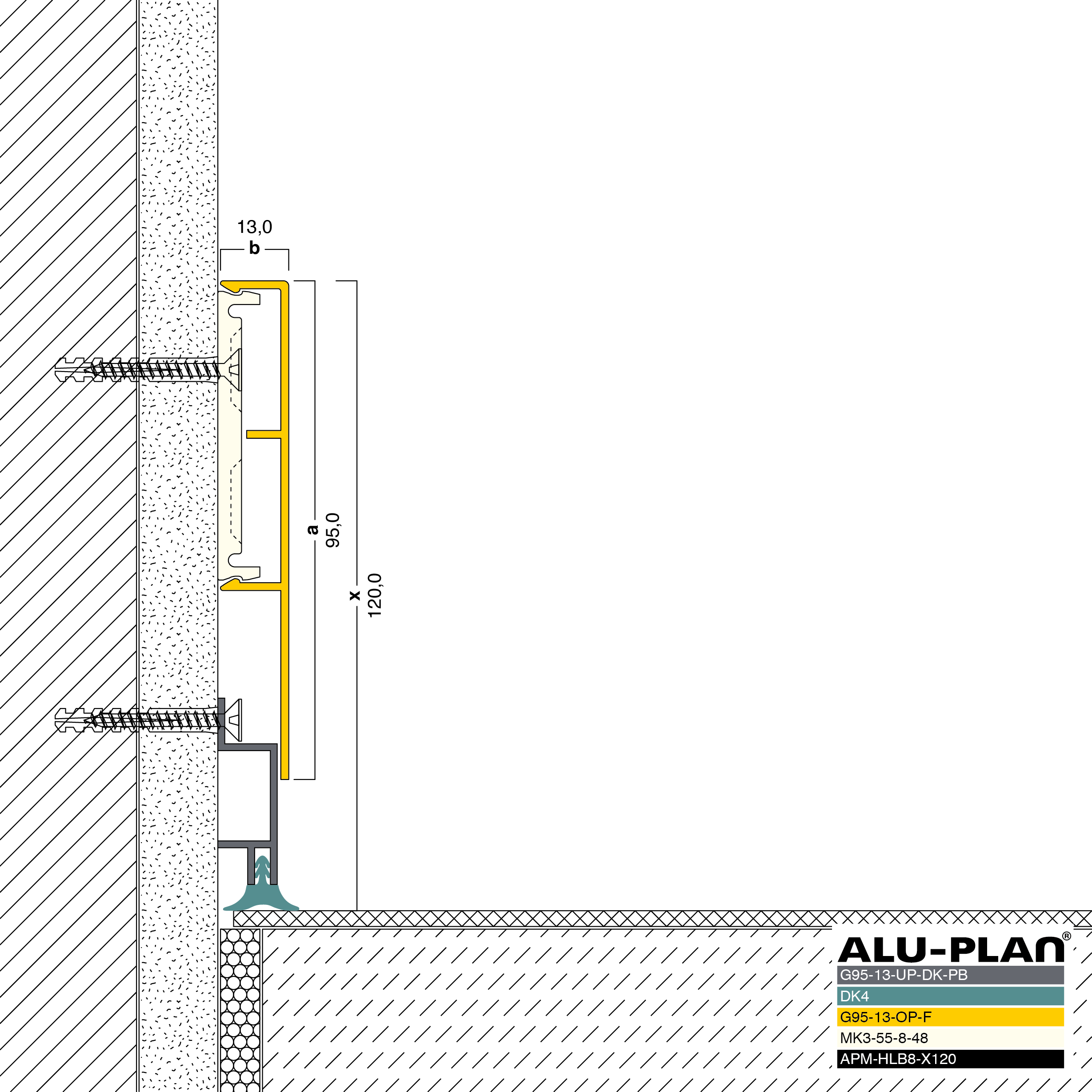ALU-PLAN® Installation :: G95-13-UP-DK-PB-G95-13-OP-F-DK4-APM-PVC3-X120