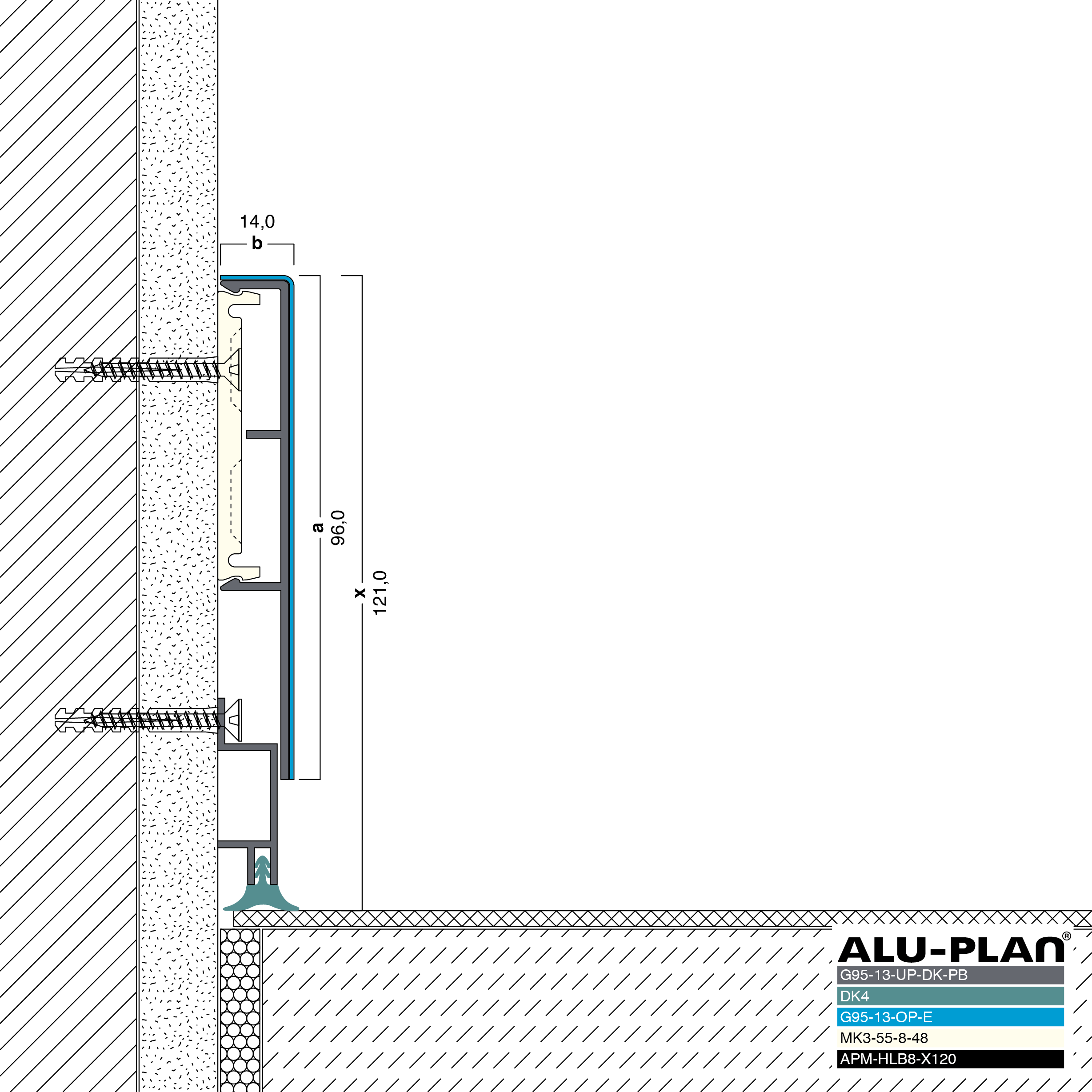 ALU-PLAN® Installation :: G95-13-UP-DK-PB-G96-14-OP-E-DK4-APM-PVC3-X120