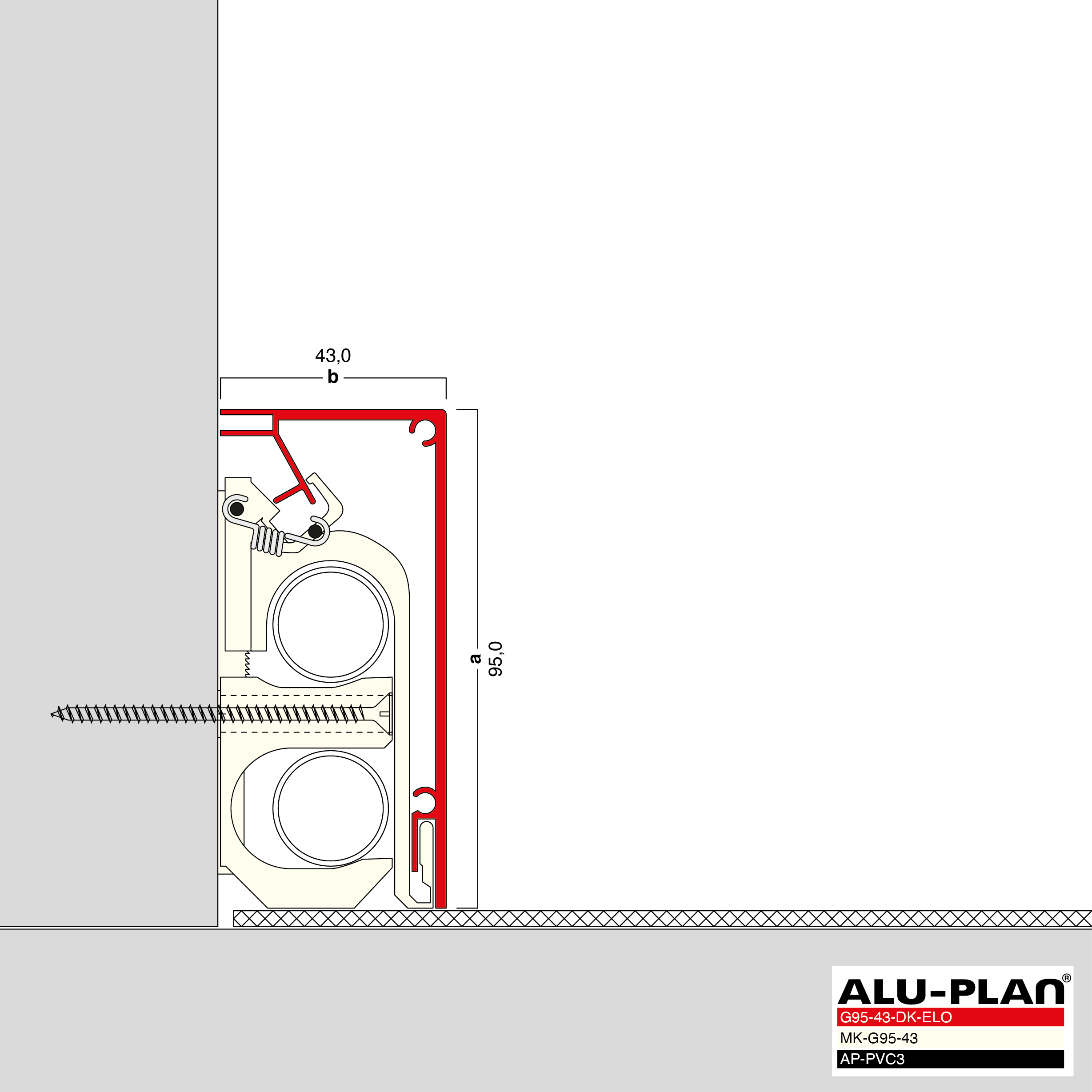 ALU-PLAN® Installation :: HP-G95-43-DK-ELO-AP-PVC3-KABEL