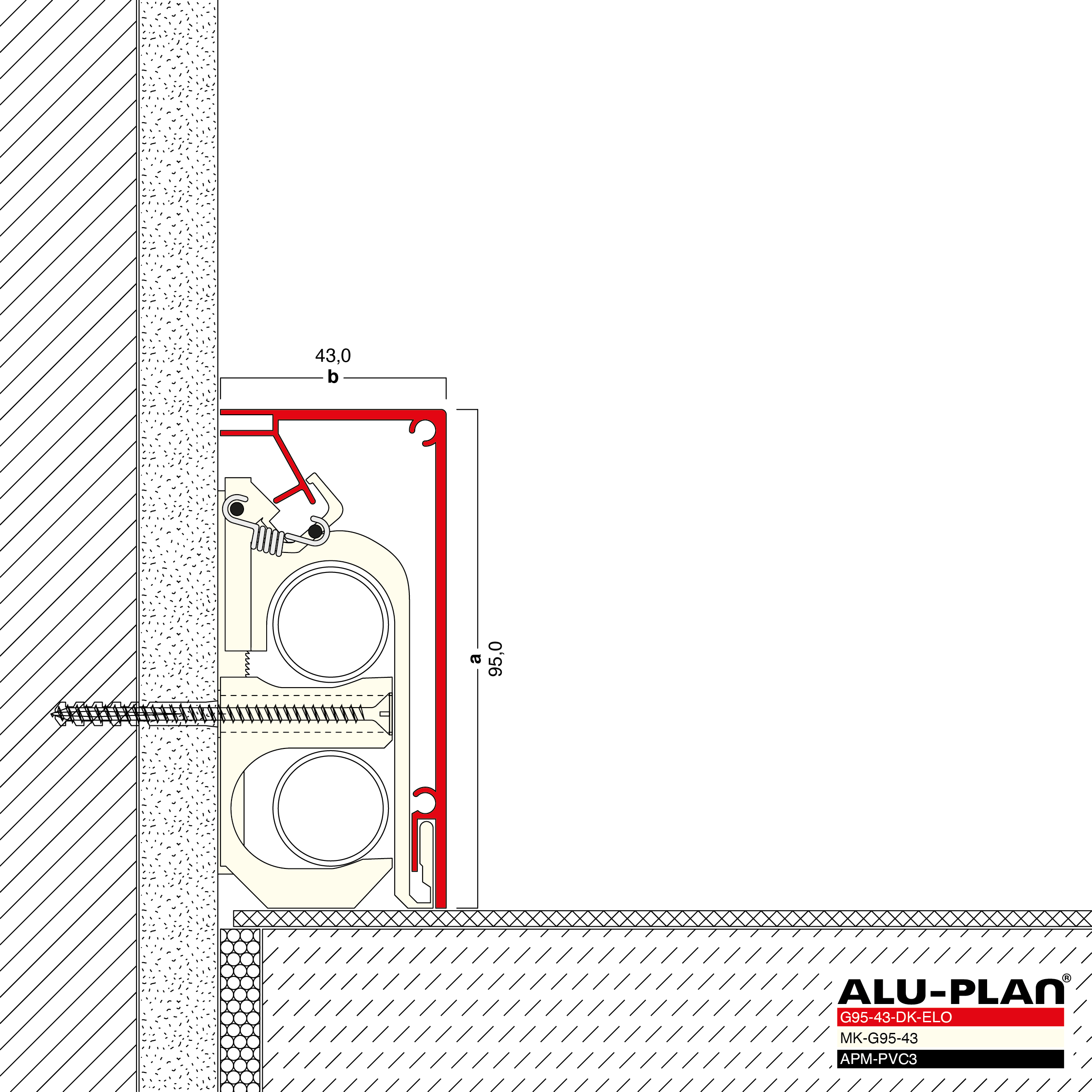 ALU-PLAN® Installation :: HP-G95-43-DK-ELO-APM-PVC3-KABEL