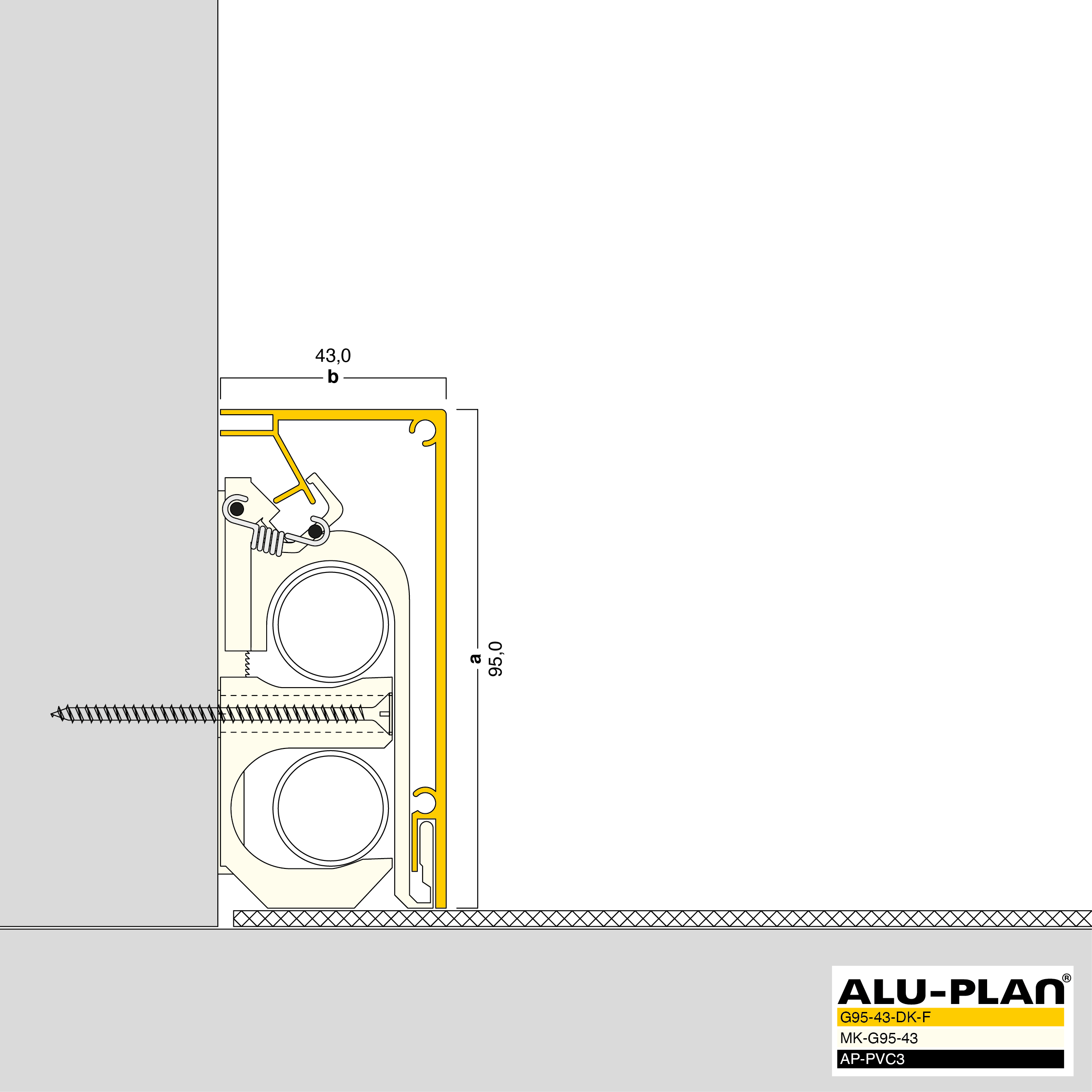 ALU-PLAN® Installation :: HP-G95-43-DK-F-AP-PVC3-KABEL